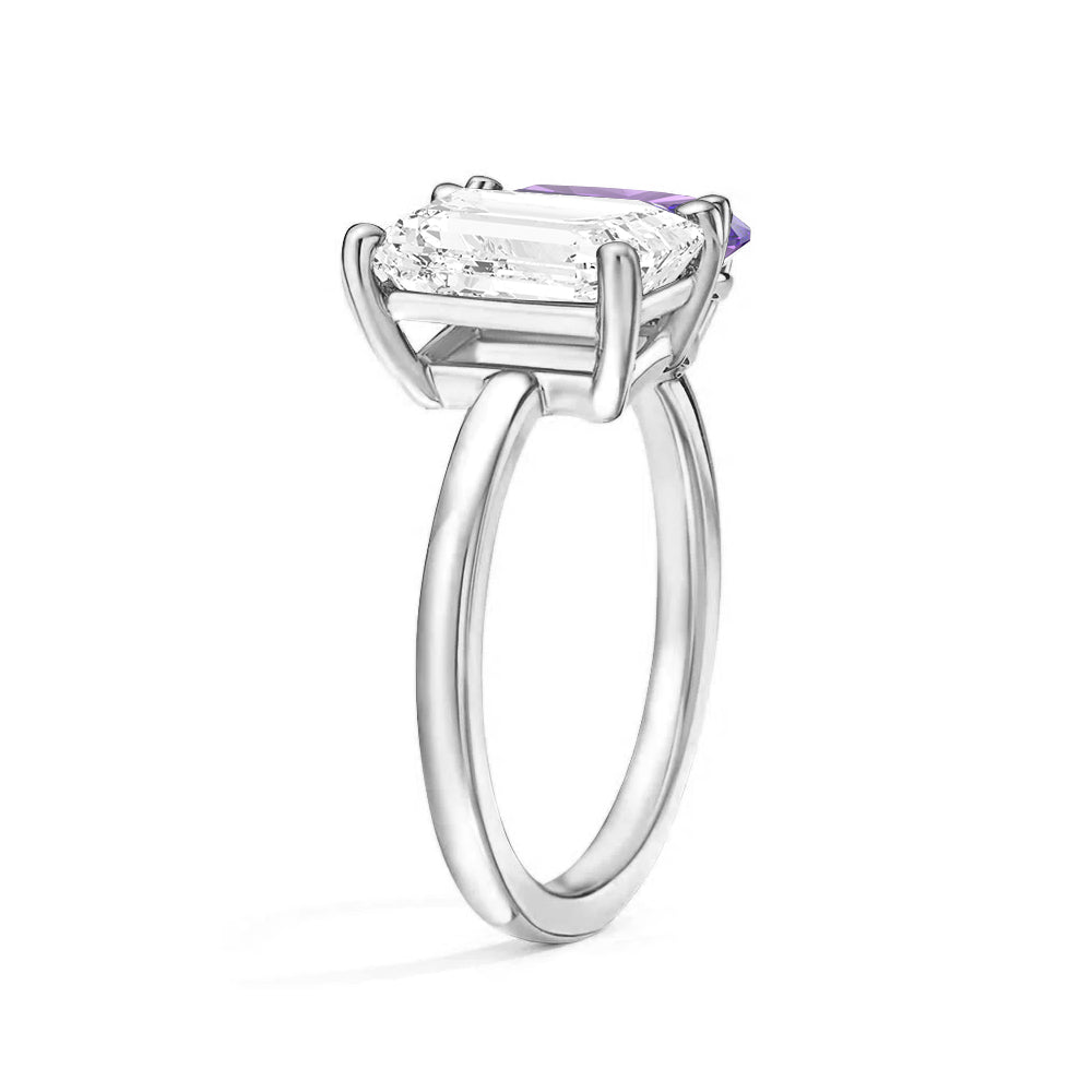 Personalized Toi et Moi Moissanite Birthstone Ring for Women - Custom Anniversary, Engagement & Wedding Gift - Perfect for Valentine's Day, Proposal & Romantic Occasions