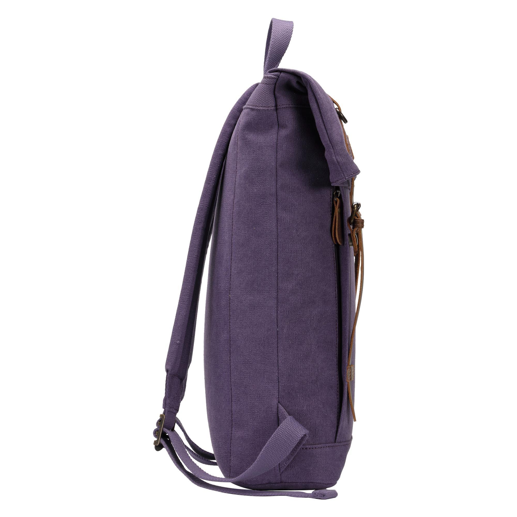 TRP0425 Troop London Heritage Canvas 15 Inch Laptop Backpack - Waterproof Smart Casual Daypack with Foldable Top for Work, School & Travel | Durable Business & College Backpack