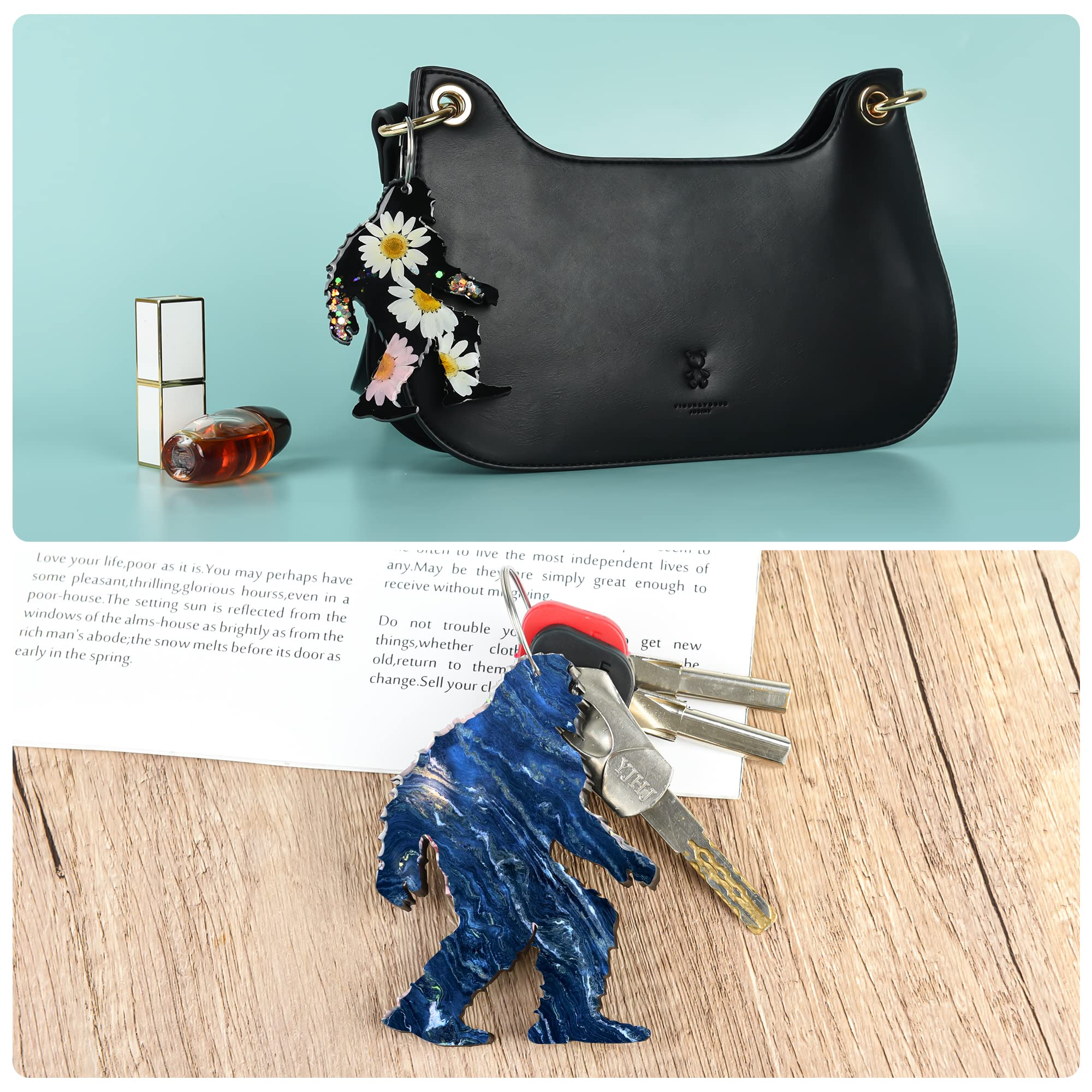 Premium Christmas Silicone Molds for Epoxy Resin - Gorilla King Kong Keychain Molds, DIY Car Decor & Holiday Ornaments - Perfect for Resin Crafts, DIY Gifts & Christmas Decorations