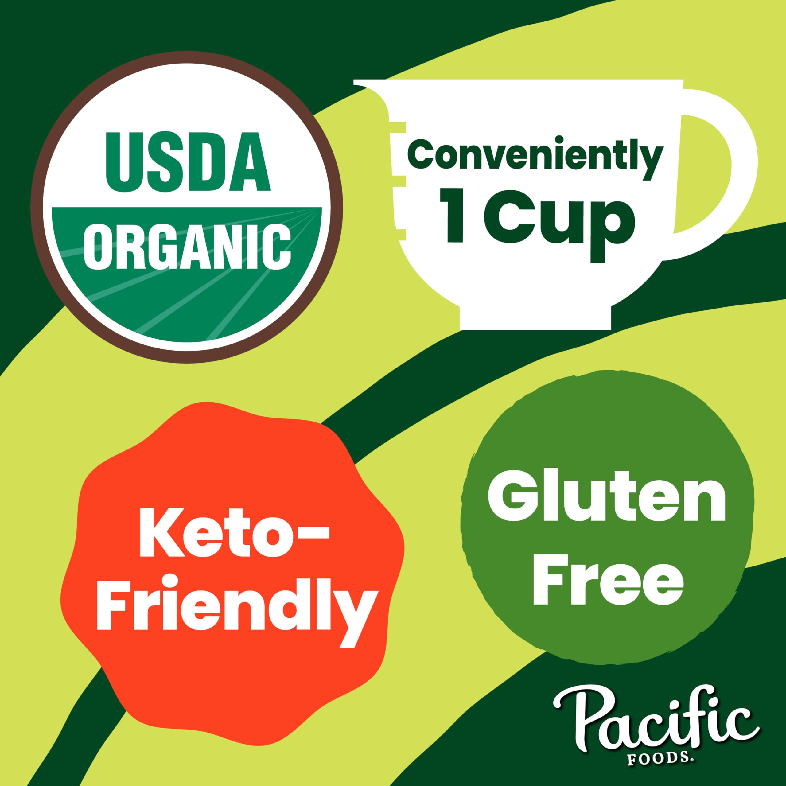 Pacific Foods Organic Free Range Chicken Broth - 32 oz (6 Pack of 8 oz Cartons) | USDA Certified, Gluten-Free, Keto-Friendly | Perfect for Soups, Stews & Cooking