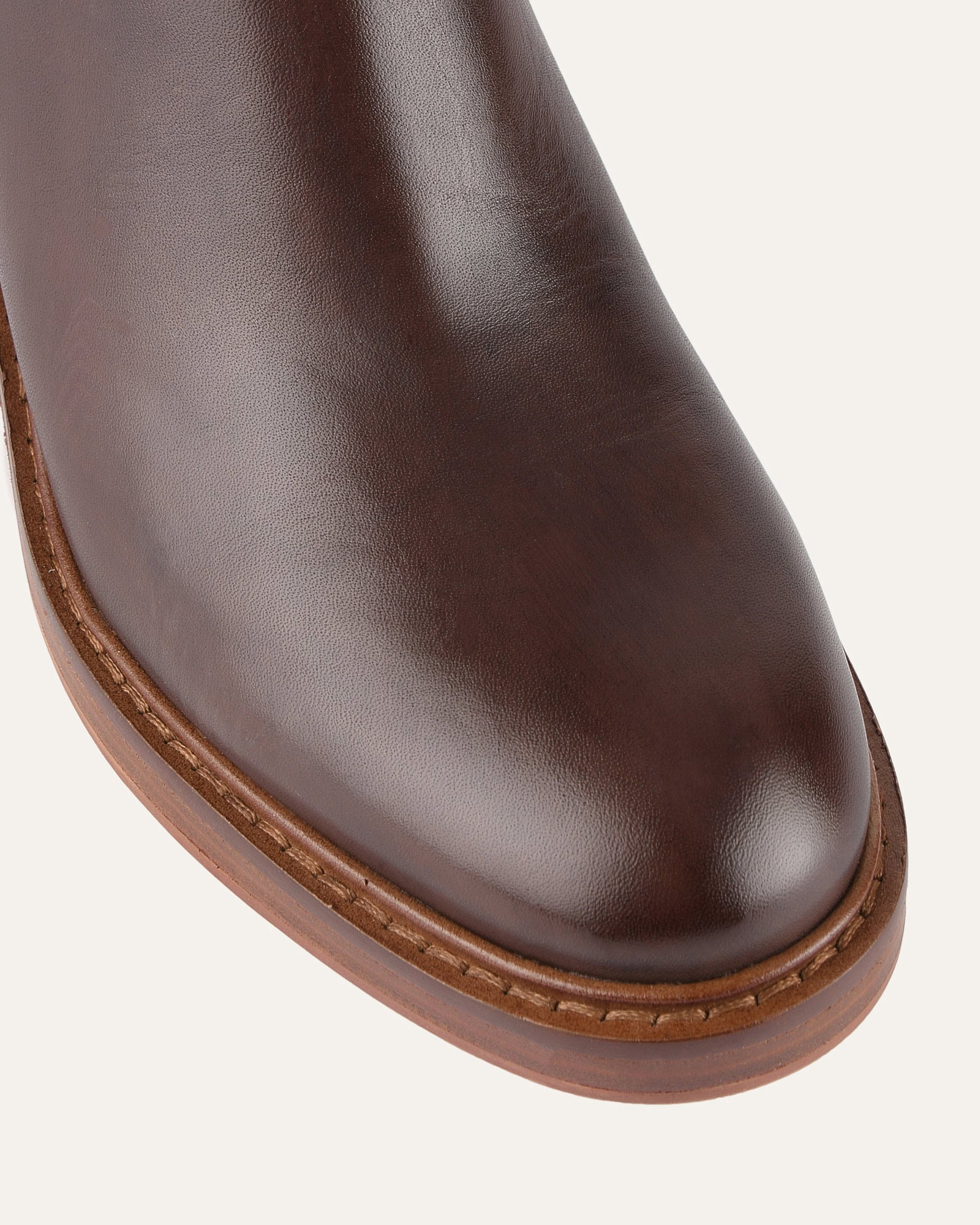 RYE Mid Ankle Boots for Women - Chestnut Leather Casual Boots - Comfortable & Stylish for Fall, Winter, and Everyday Wear