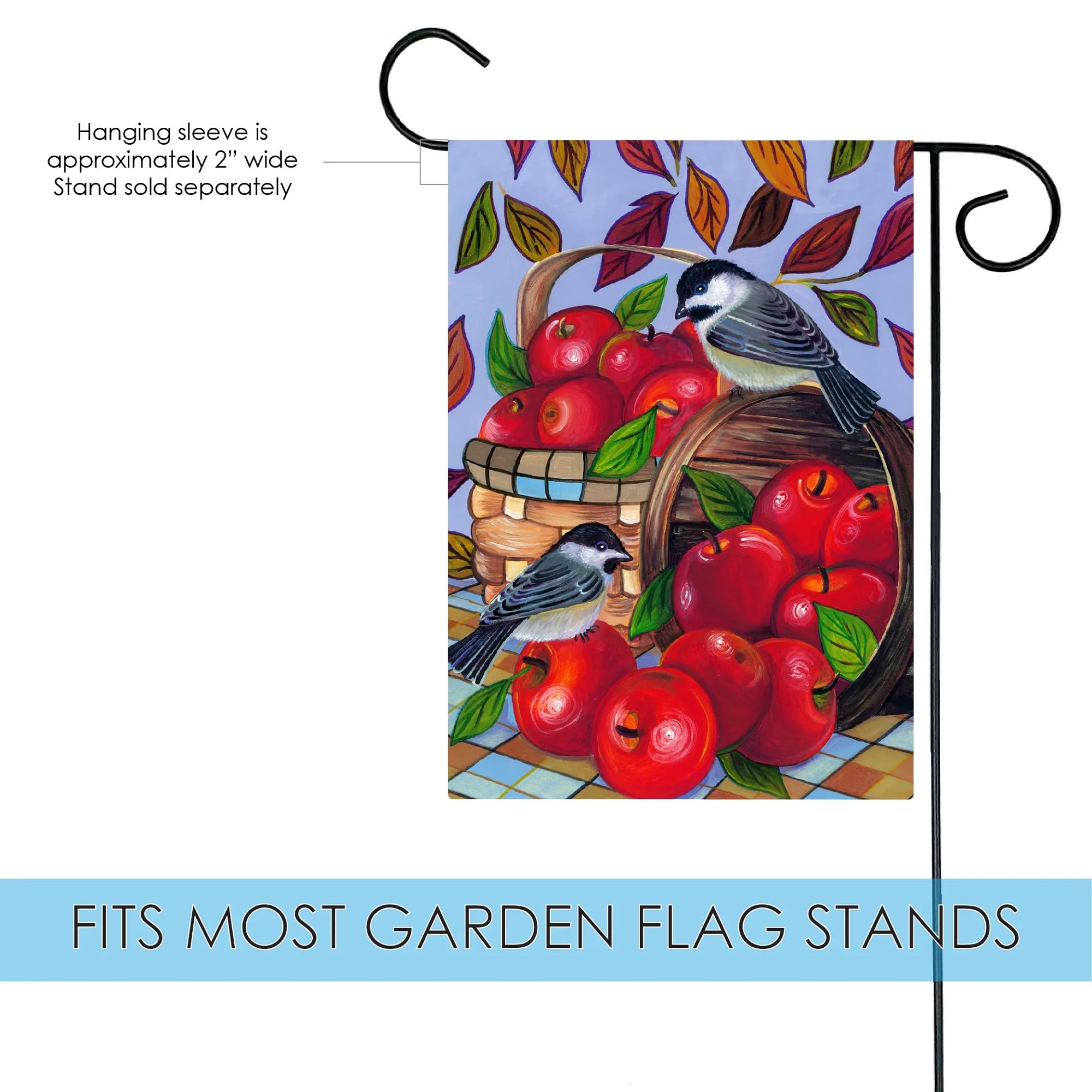 Toland Home Garden Autumn Leaves Harvest Bird House Flag - 12.5 x 18 Inch Seasonal Outdoor Decorative Garden Flag for Fall, Thanksgiving & Harvest Decor | Perfect for Porch, Yard & Farmhouse Style Homes