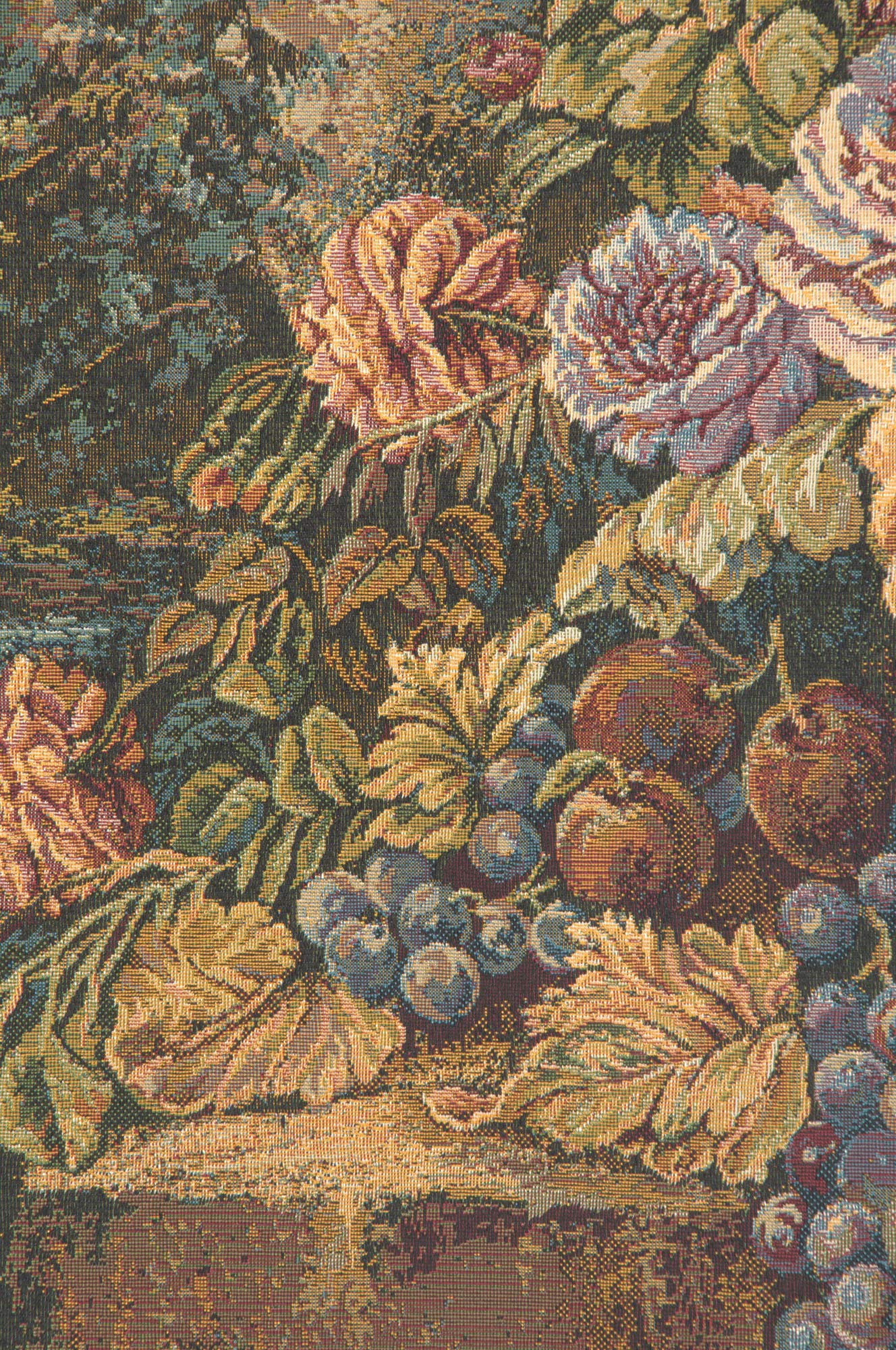 Charlotte Home Furnishings Italian Grape Bouquet Tapestry Wall Hanging - 26x40 Inch Viscose Cotton Polyester Blend Woven Wall Art for Living Room, Bedroom & Dining Room Decor