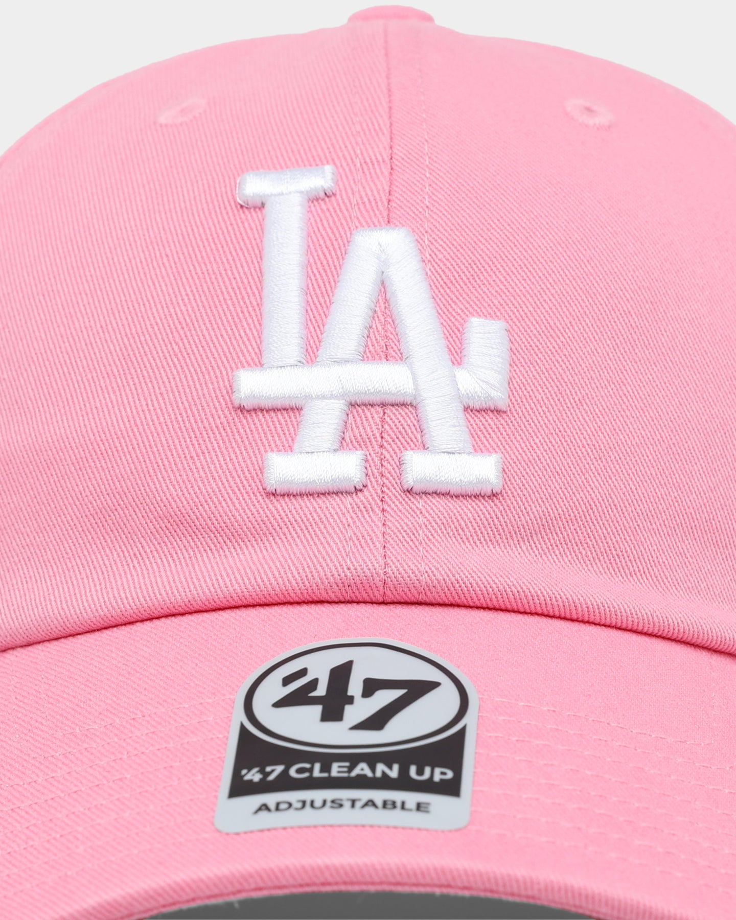 47 Brand Los Angeles Dodgers 47 Clean Up Adjustable Strapback Hat - Rose Pink Snapback Baseball Cap for Men & Women - Perfect for Game Day, Casual Wear & Sports Fans
