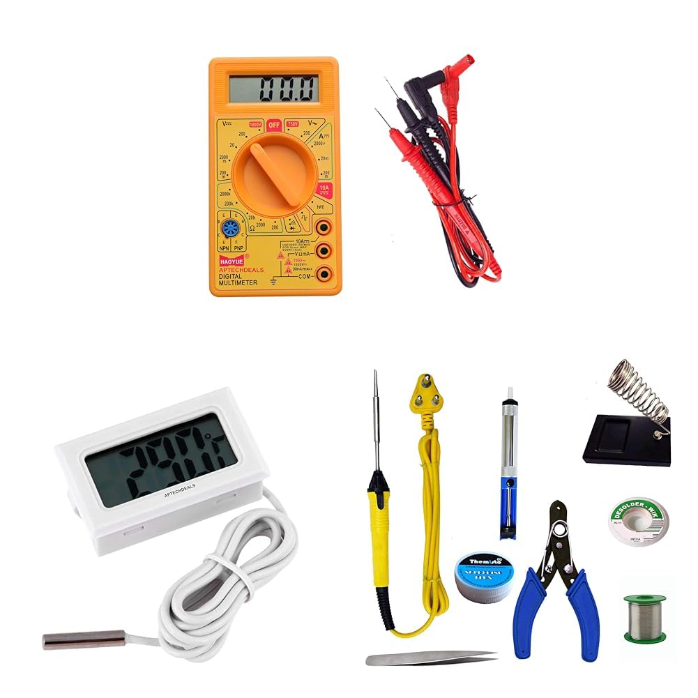 Digital Multimeter with LCD Display - AC/DC Voltage & Current Tester for Home, Automotive & Electrical Repairs | APTECH DEALS.COM