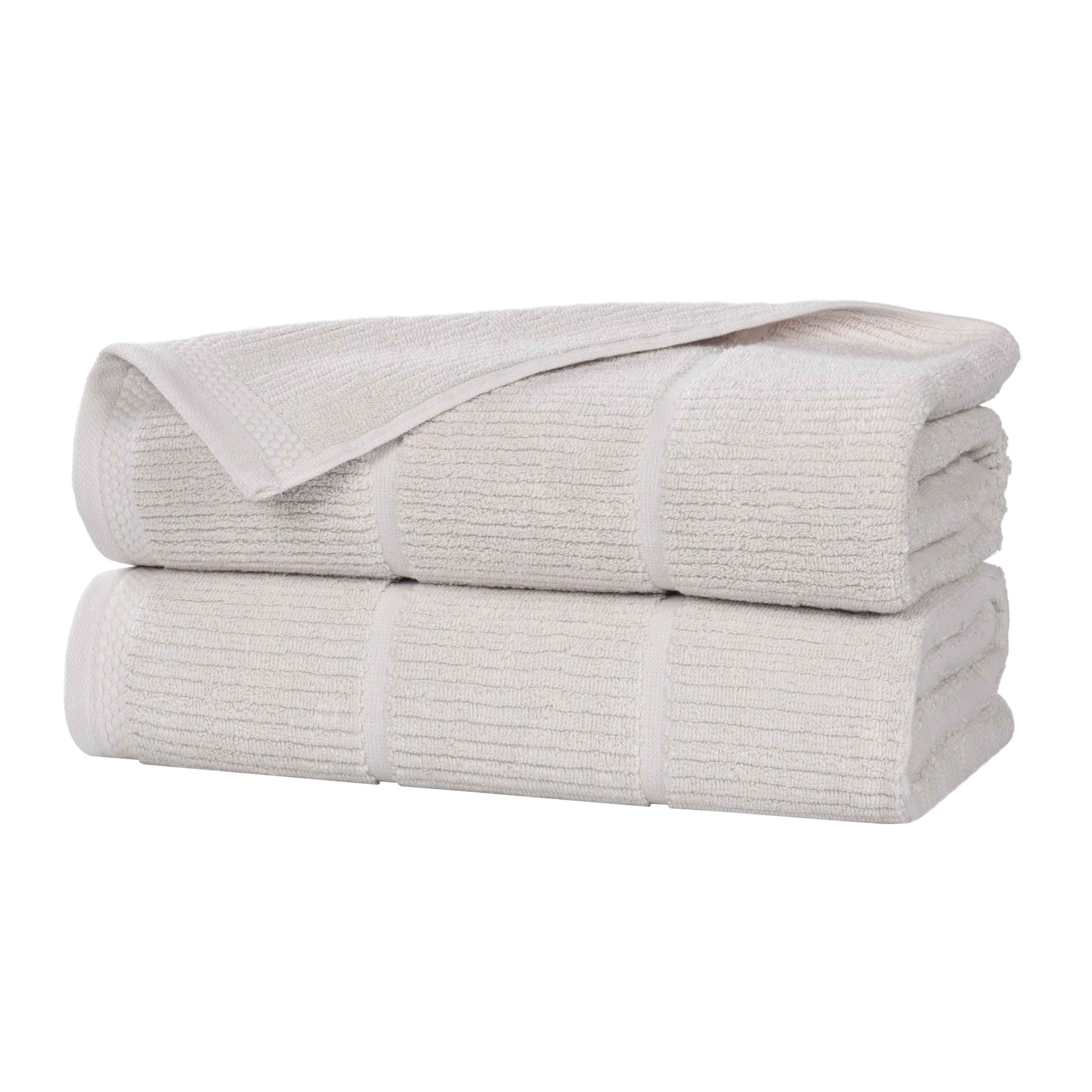 Premium Milo Smart Twist Cotton Bath Sheets - Ultra Soft & Absorbent Ribbed Design, Set of 2 (60