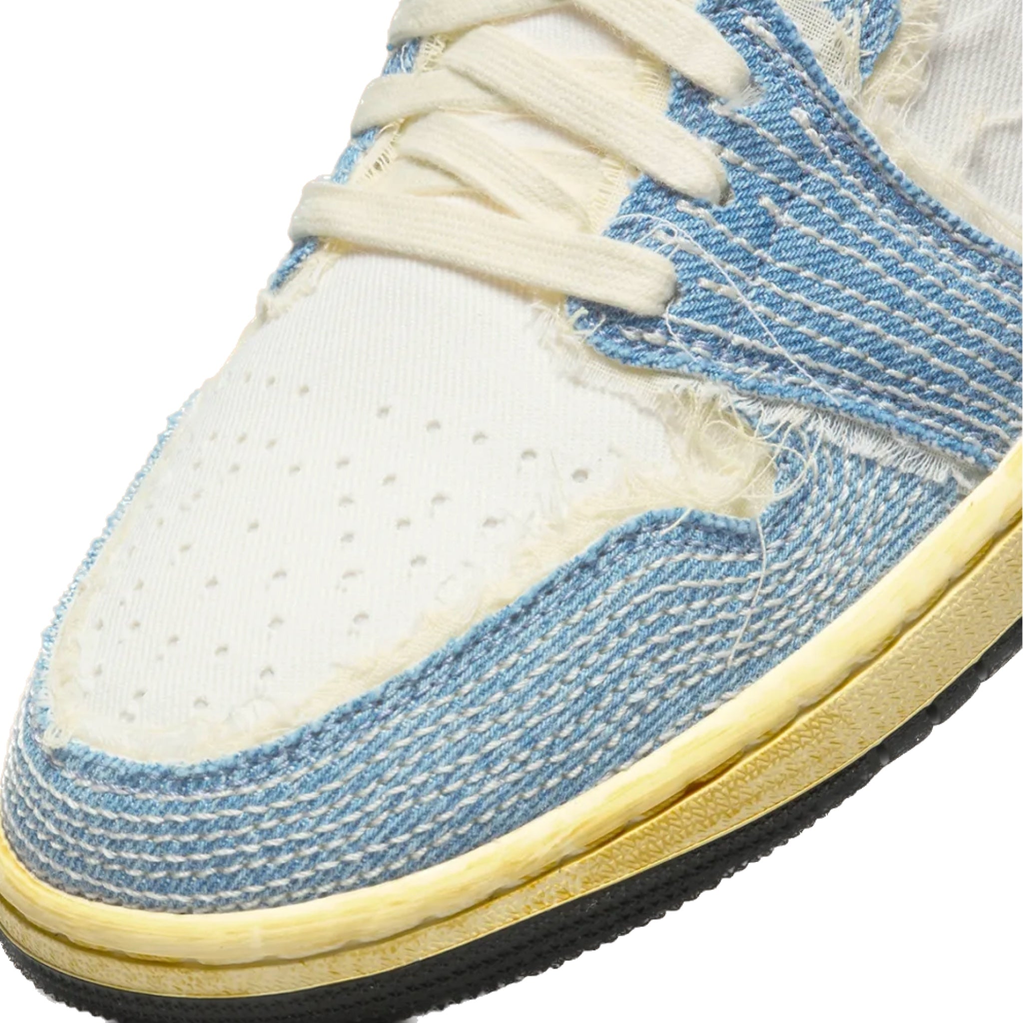 Jordan 1 Low SE WRMK Sashiko Denim Sneakers - Ashen Slate/Black/Pale Ivory/Sesame Colorway | Men's Basketball Shoes for Casual Wear & Street Style Fashion