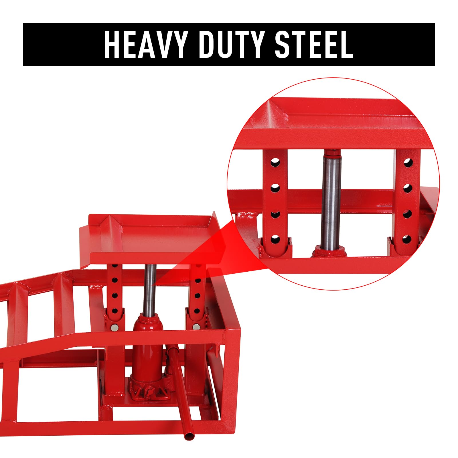 5T 10000lbs Hydraulic Car Ramps for Auto, Truck & Trailer - Heavy Duty Vehicle Service Ramps for Garage Repair & Maintenance | Perfect for DIY Car Lifts, Oil Changes & Underbody Work