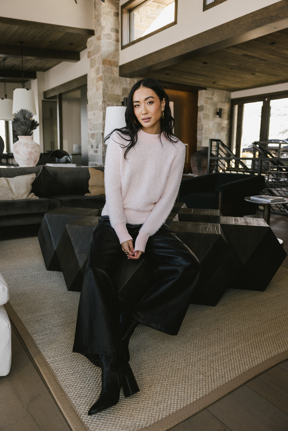 Anya Cozy Fuzzy Sweater for Women - Soft Winter Knit Pullover | Perfect for Casual Outfits, Office Wear & Holiday Gatherings