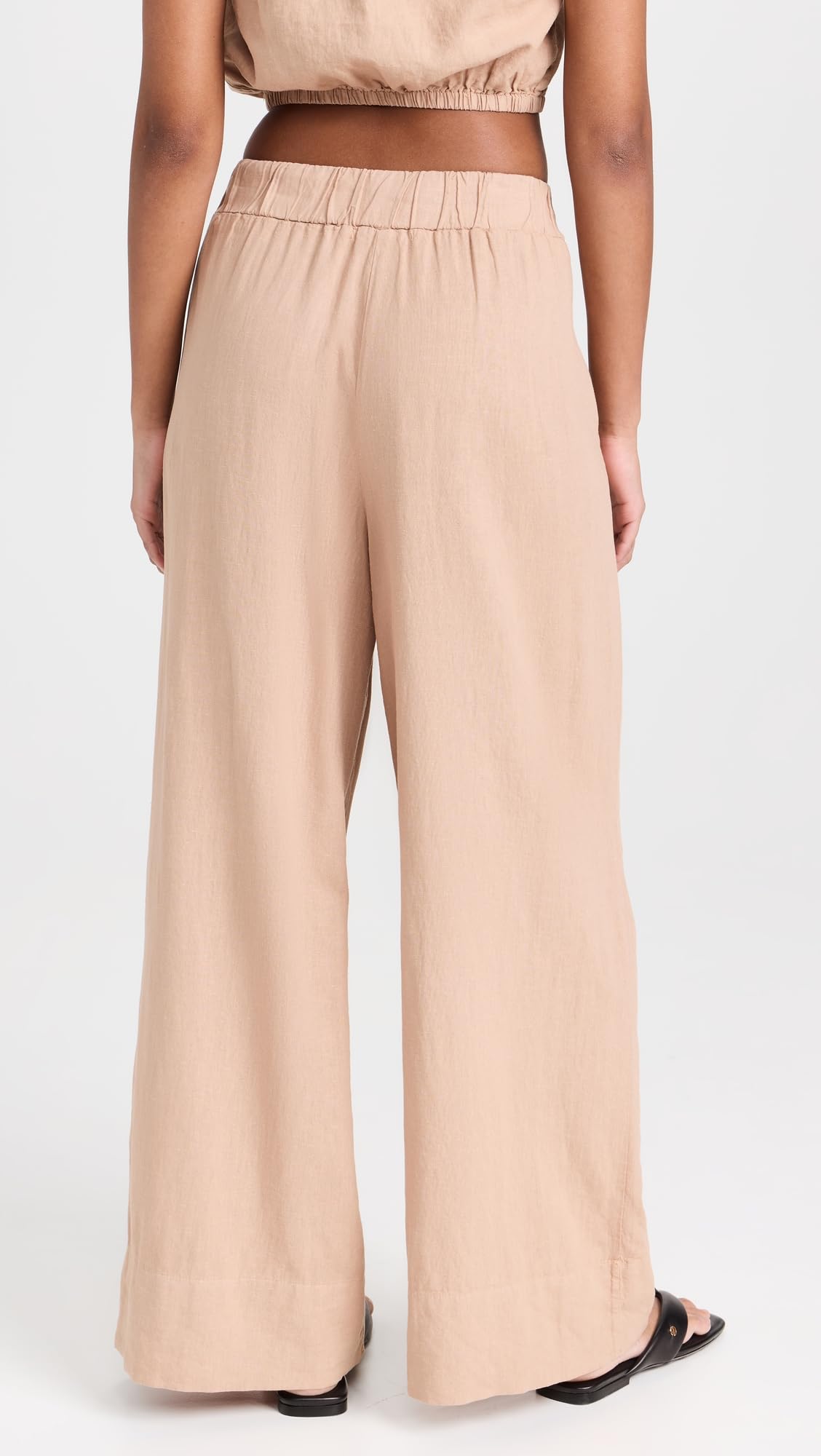 Stylish Women's Linen Wide Leg Pull On Pants - Comfortable & Breathable Summer Trousers for Casual Wear, Office, and Travel