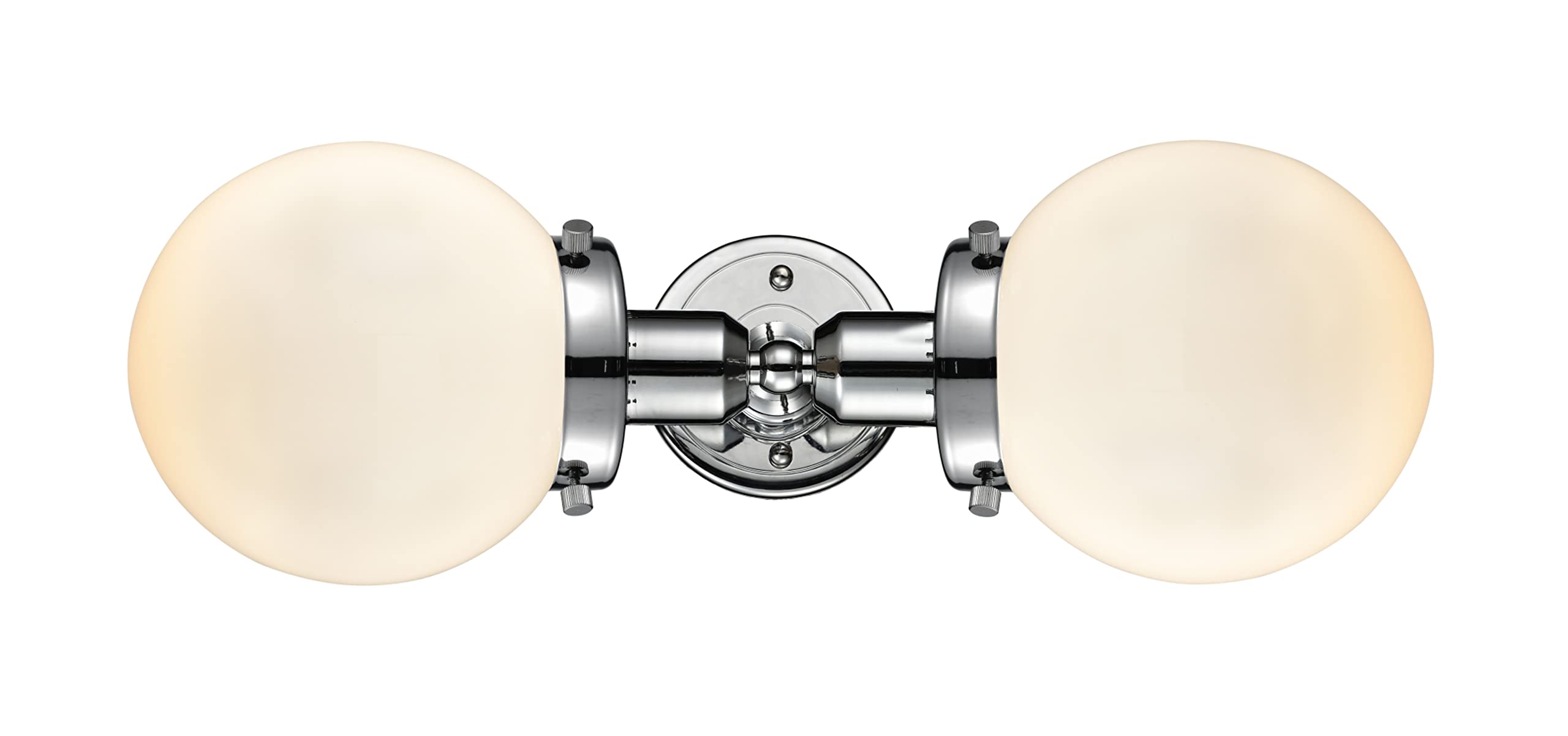 Modern 2-Light Bathroom Vanity Fixture - Innovations 900H-2W-PC-G201-6 from Austere Collection for Bathroom, Powder Room & Spa Lighting