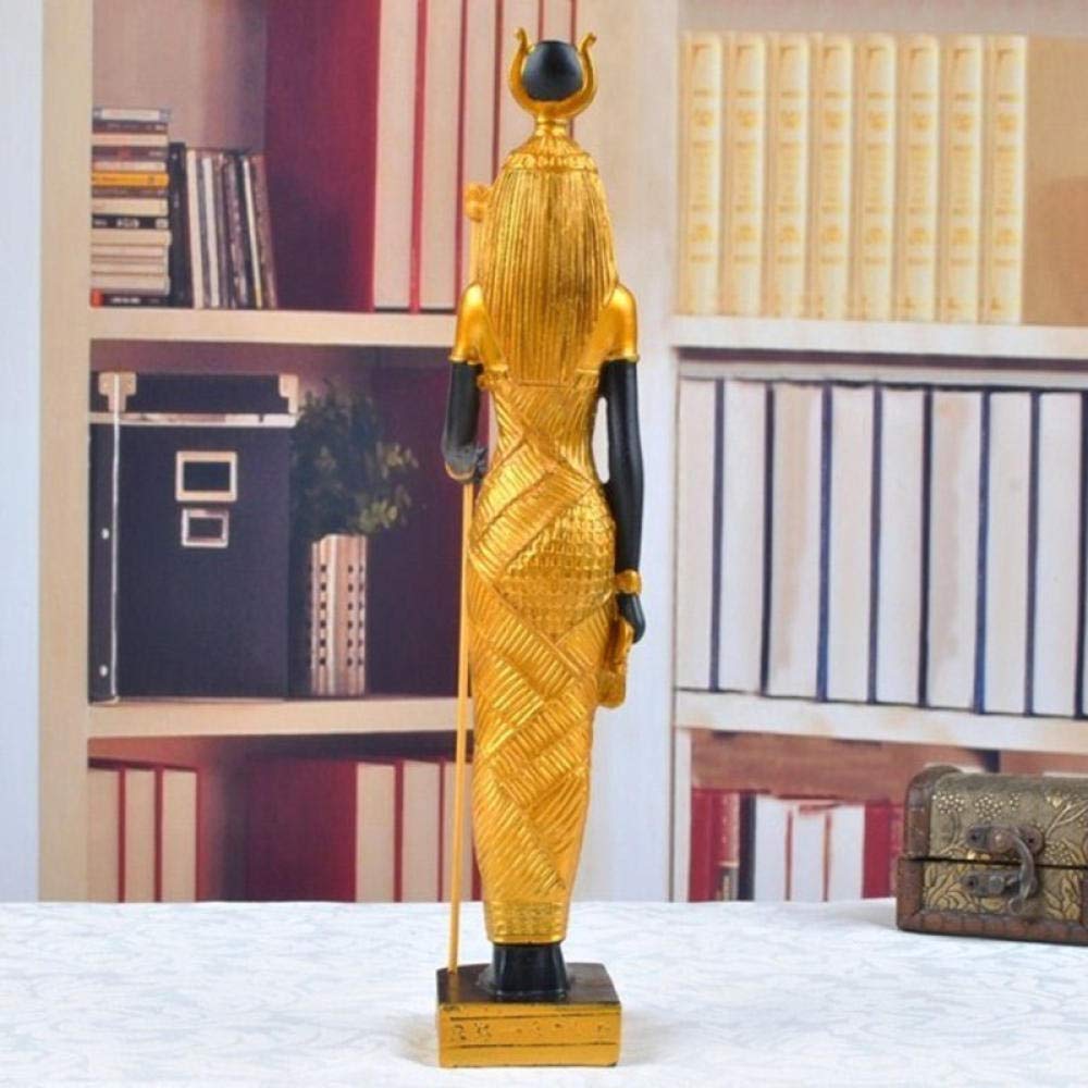 Egyptian Pharaoh Statue Set - 2Pcs Handcrafted Resin Cleopatra & Pharaoh Sculptures for Home Decor, Office Display, Gift & Ancient Egypt Theme Party Decorations