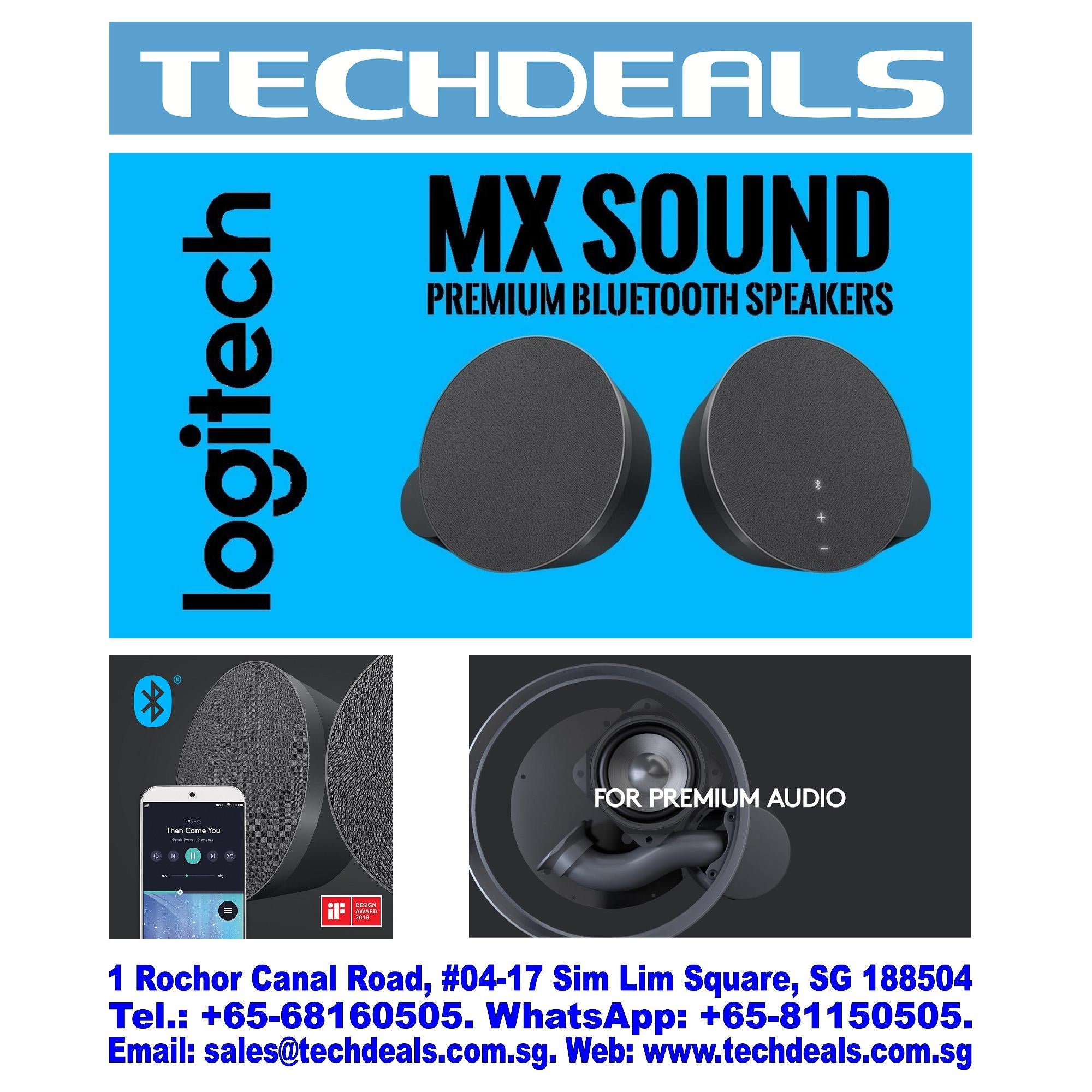 Logitech MX Sound Bluetooth Speaker - 24W Wireless Speaker with Premium Sound, 1-Year Warranty - Perfect for Home Office, Music Streaming & Conference Calls