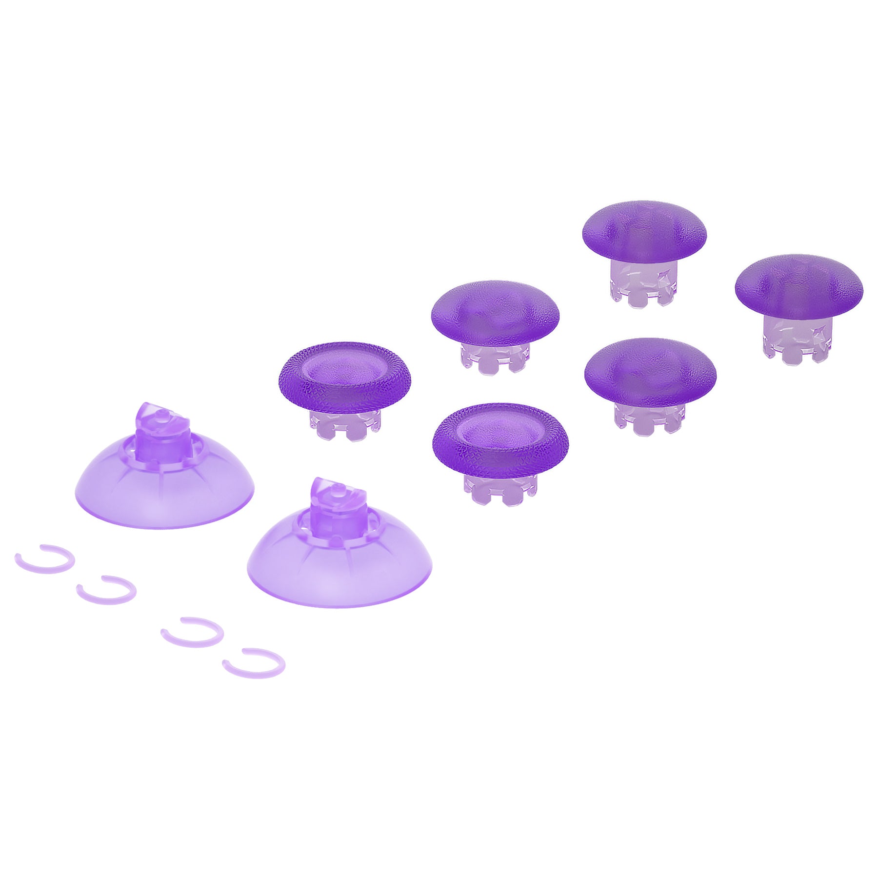 eXtremeRate EDGE Swappable Thumbsticks for PS5 Controller - Clear Atomic Purple Replacement Analog Sticks Compatible with PS5 & PS4 Controllers (P5J209) | Perfect for Gaming, Customization & Controller Repair
