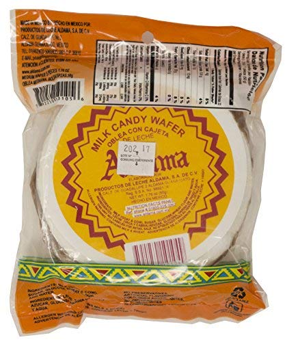 Aldama Oblea Medium Milk Candy Wafer - Soft & Chewy Mexican Candy (5pc/Bag) | Authentic Mexican Treat for Parties, Gifts & Snacking