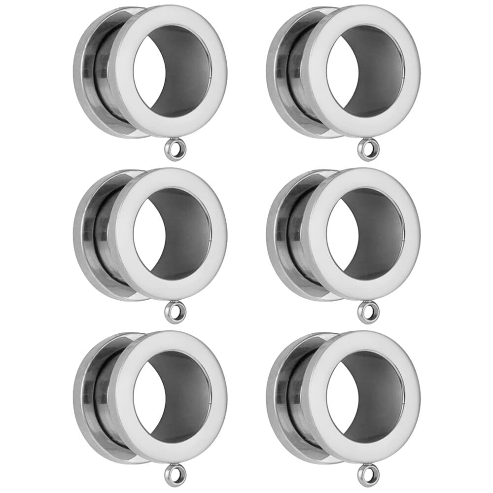 3 Pairs LADEMAYH DIY Ear Tunnels & Plugs - Stainless Steel Ear Gauges for Men & Women - Stretching Jewelry for Ear Piercing - Perfect for Everyday Wear, Parties & Alternative Fashion