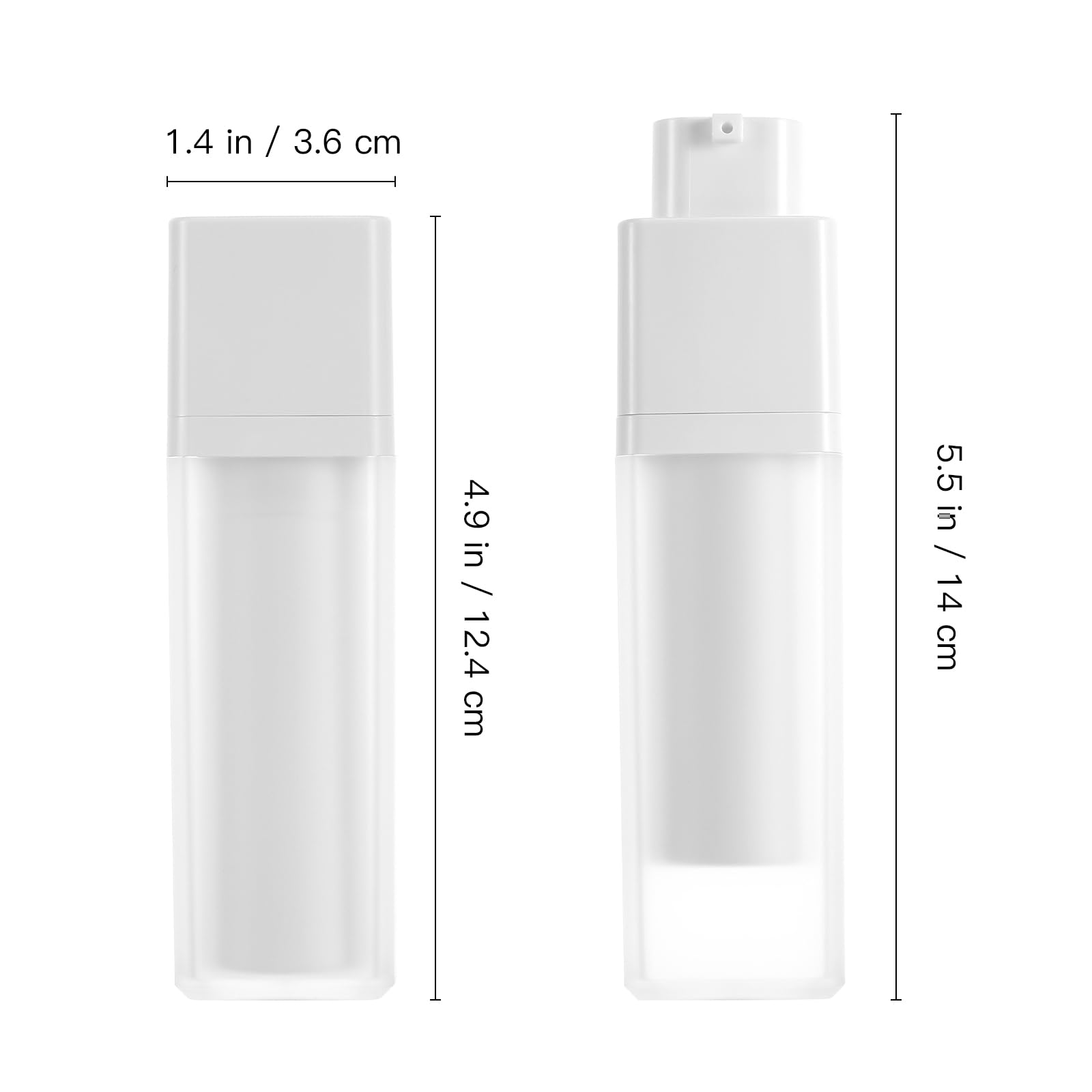 3pcs 30ml Empty Airless Pump Bottles - Refillable Travel Cosmetic Containers for Lotion, Cream, Makeup & Toiletries | Leak-Proof Plastic Dispenser for Skincare, Beauty Products & Travel Essentials