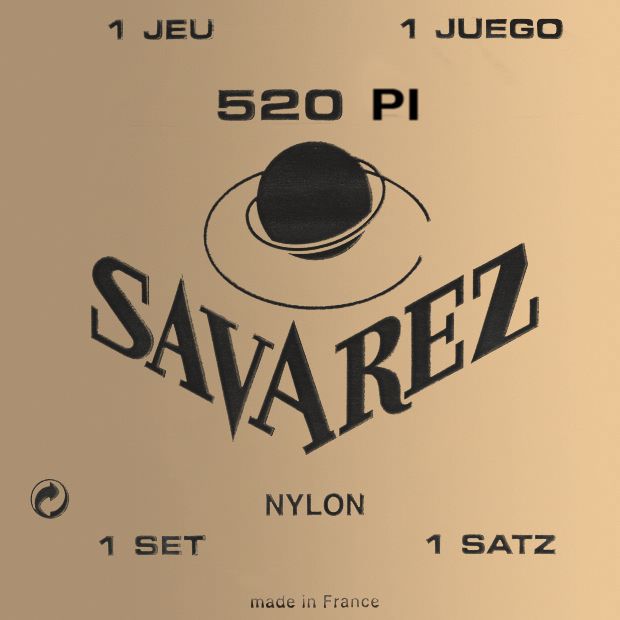 Savarez 520 PI Plastic Wound Treble Classical Guitar Strings Set - Premium Nylon Strings for Classical & Flamenco Guitars - Perfect for Professional Performances & Home Practice Sessions