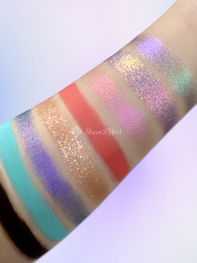 SheenEffect Enchanted Realm 8-Color Eyeshadow Palette - Highly Pigmented, Long Lasting Makeup for Day & Night Looks - Perfect for Parties, Weddings & Special Occasions