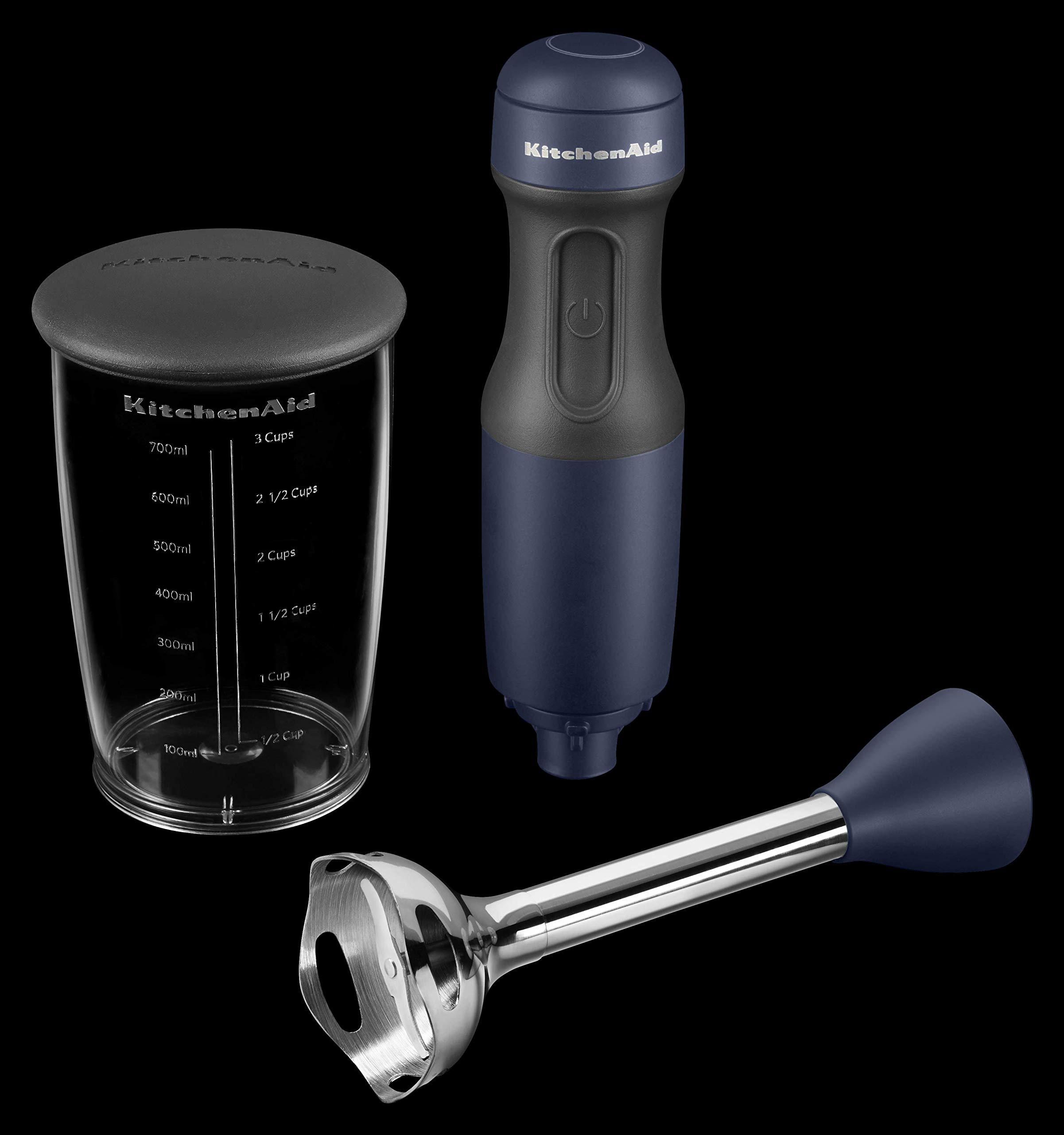 KitchenAid BPA-Free 2-Speed Hand Blender - Ink Blue for Smoothies & Soups