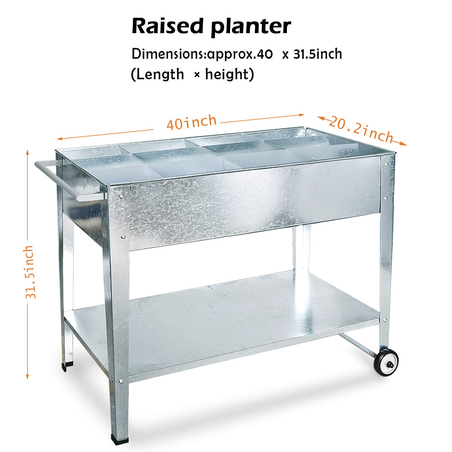 Galvanized Raised Garden Bed with Legs - Portable Elevated Planter for Outdoor, Balcony & Deck Gardening