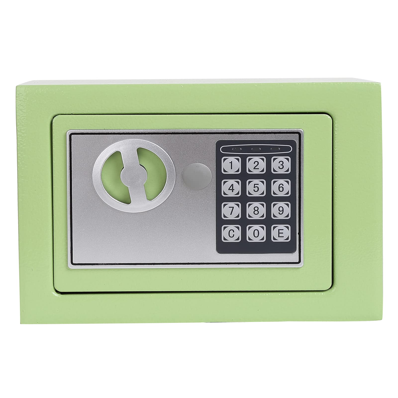 Digital Security Safe Box with Electronic Keypad - 0.17 Cubic Feet Home & Office Safe for Cash, Jewelry, Documents - Hotel & Business Use - Light Green | Perfect for Bedroom, Closet & Small Space Storage