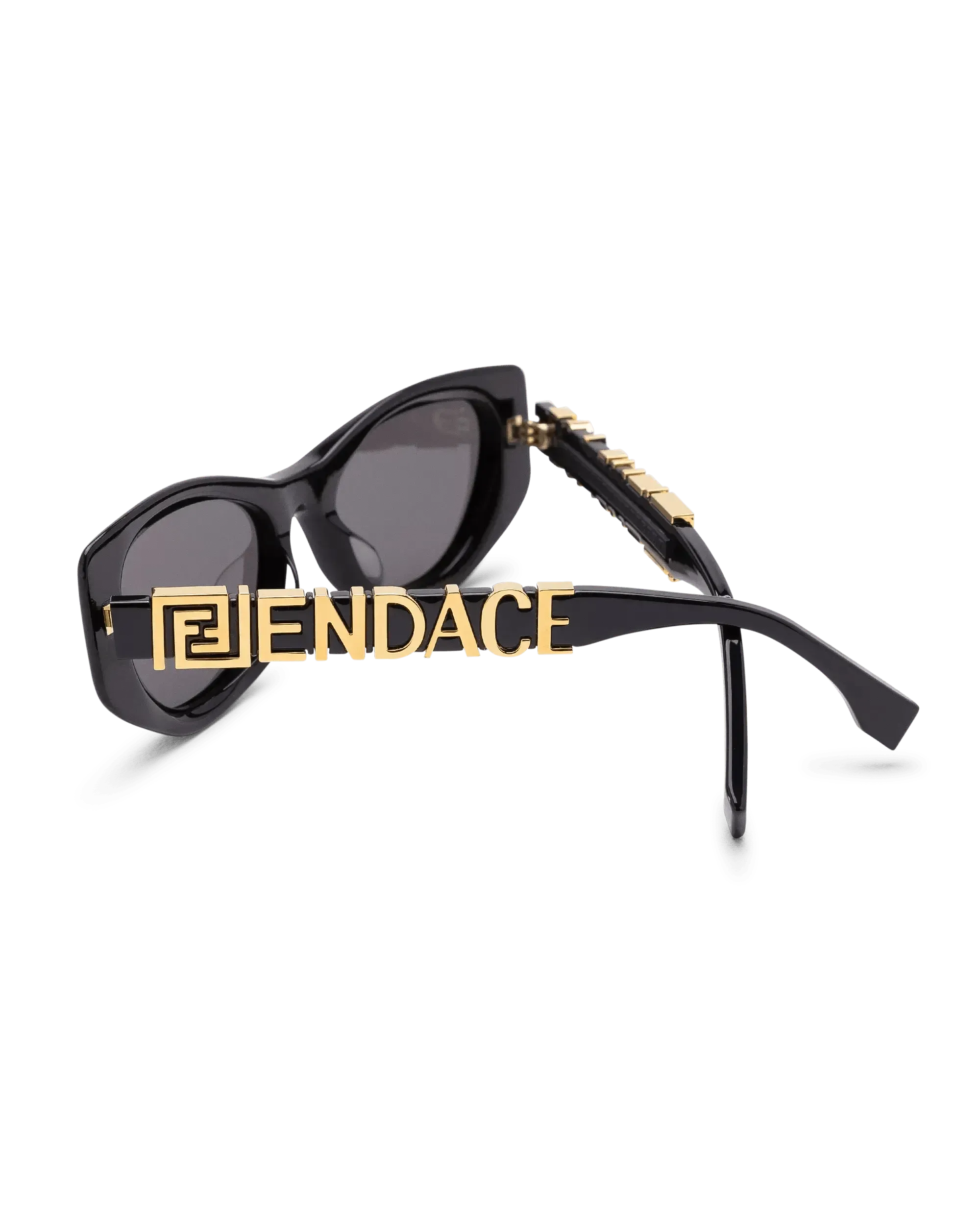 FENDI X VERSACE FENDACE Cat Eye Sunglasses for Women - Luxury Designer Fashion Sunglasses for Summer, Beach & Outdoor Activities