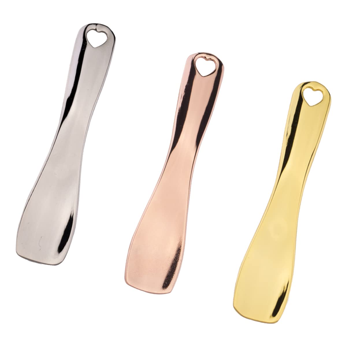 FOMIYES 3Pcs Stainless Steel Skincare Spatula Set - Metal Beauty Scoop & Facial Cream Spoon for Makeup, Skincare & Cosmetic Application | Perfect for Jars, Bottles & Travel Kit