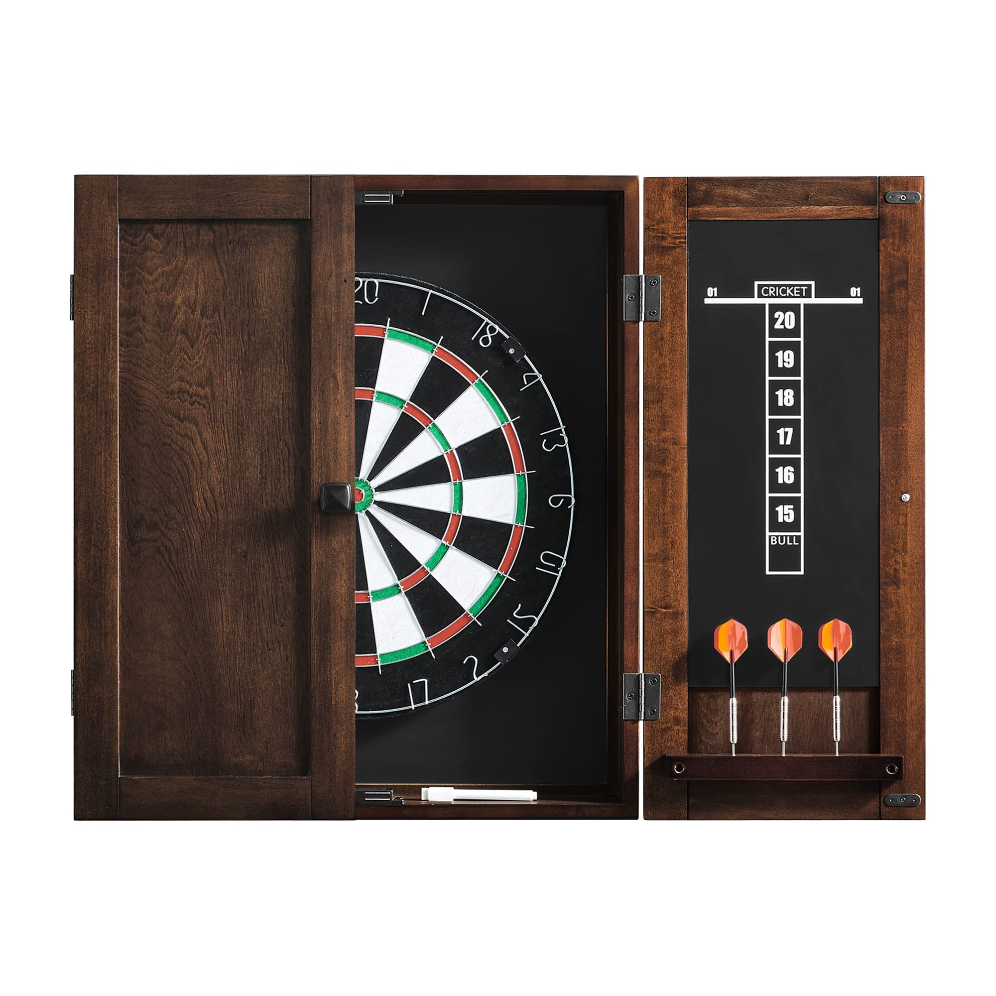 Premium Dart Cabinet for Whiskey Storage - Organize & Display Your Whiskey Collection in Style - Perfect for Home Bars, Game Rooms & Man Caves