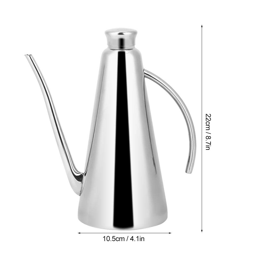 Premium Stainless Steel Oil Dispenser Bottle - 850ml/28.74oz Large Capacity Kitchen Oil Pot for Olive, Vinegar & Sauce - Durable Household Oil Container for Cooking, Baking & Salad Dressing