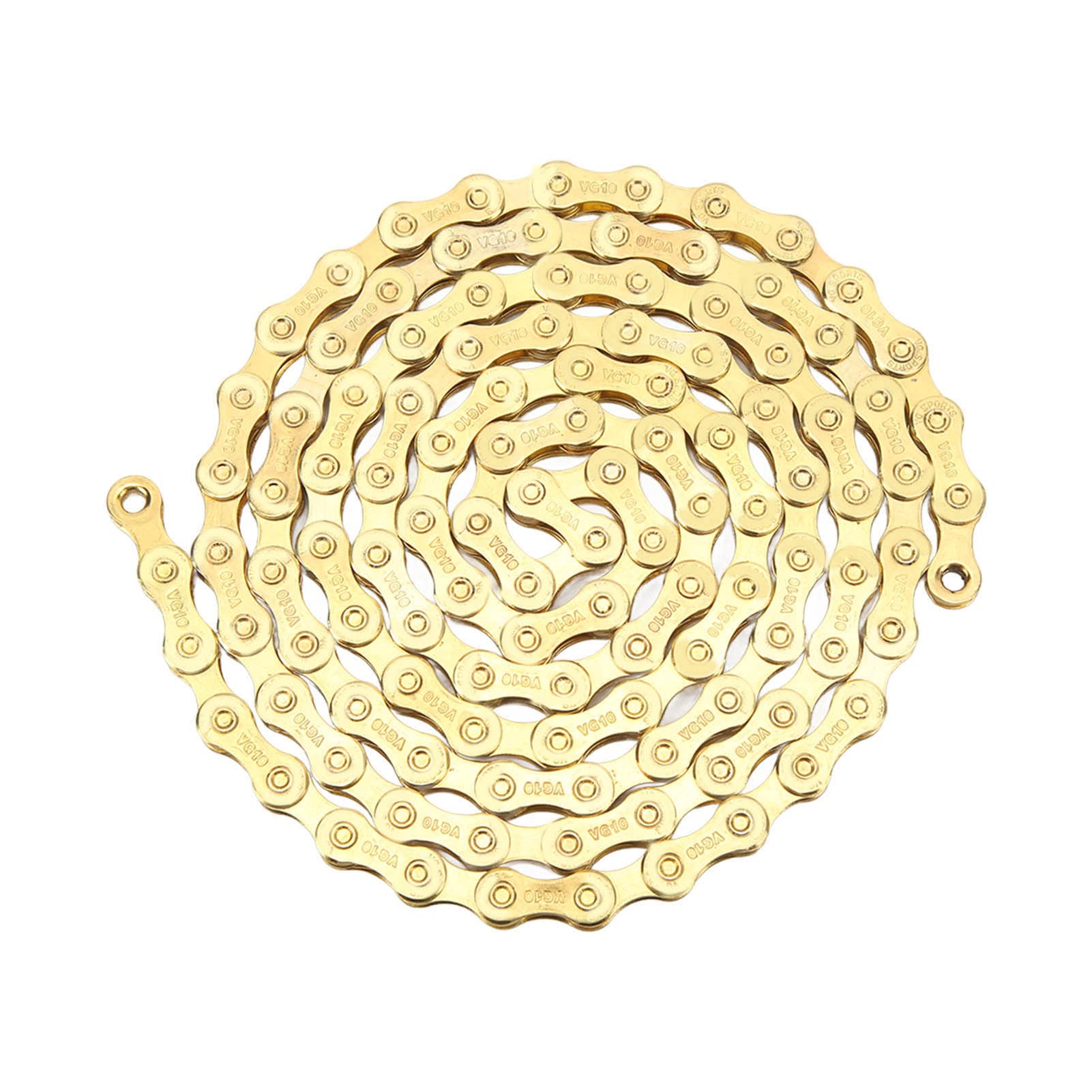 10 Speed Bike Chain - High Carbon Steel Lightweight Replacement for Bicycles | Durable Golden Bike Chains for Road & Mountain Bikes | Perfect for Commuting, Fitness & Outdoor Adventures