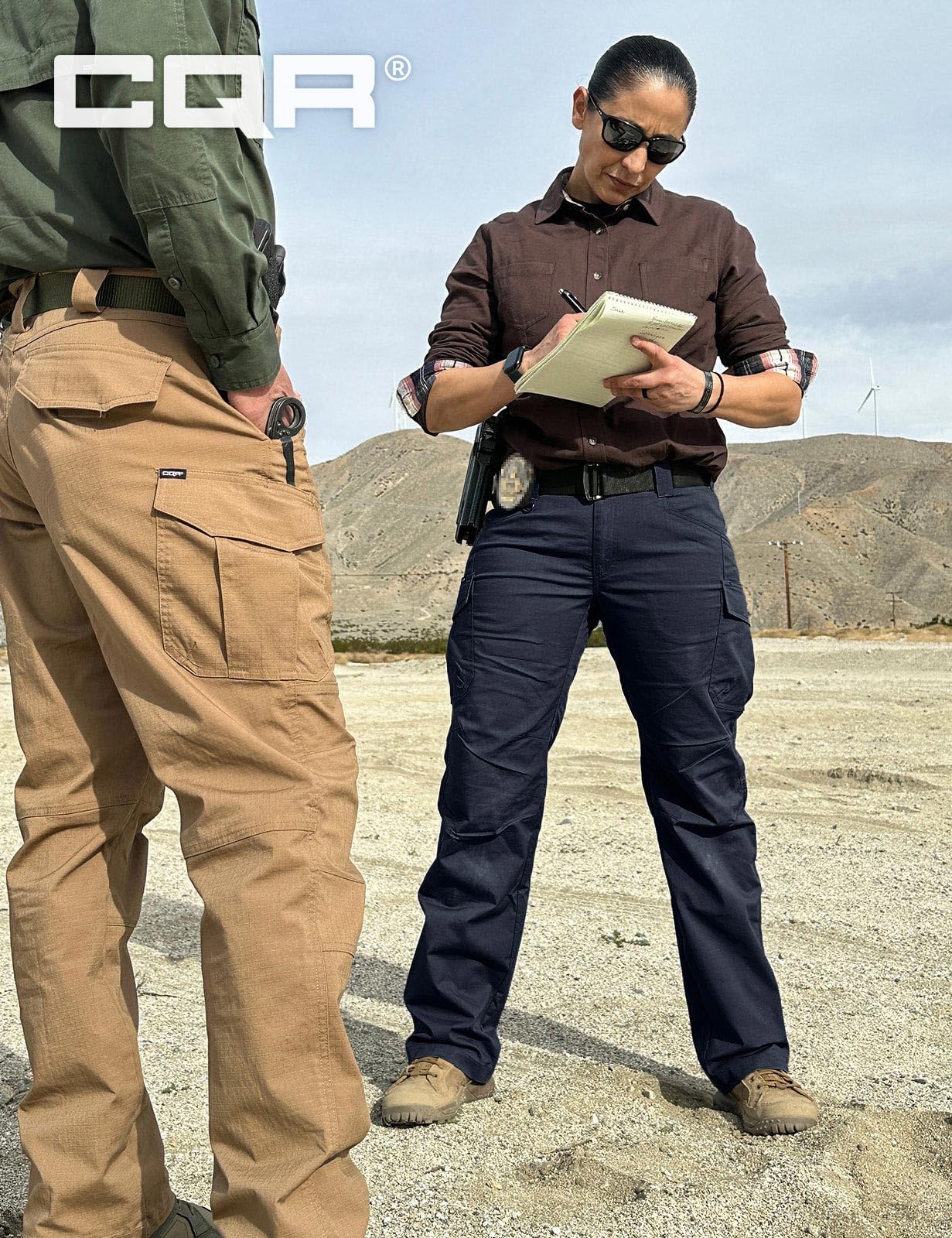 CQR Women's Tactical Pants - Water Resistant Ripstop Hiking Cargo Pants with Multiple Pockets | Stretch Comfort for Outdoor Work, Camping & Adventure Activities