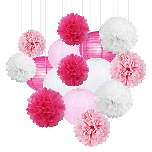White,pink,hot Pink