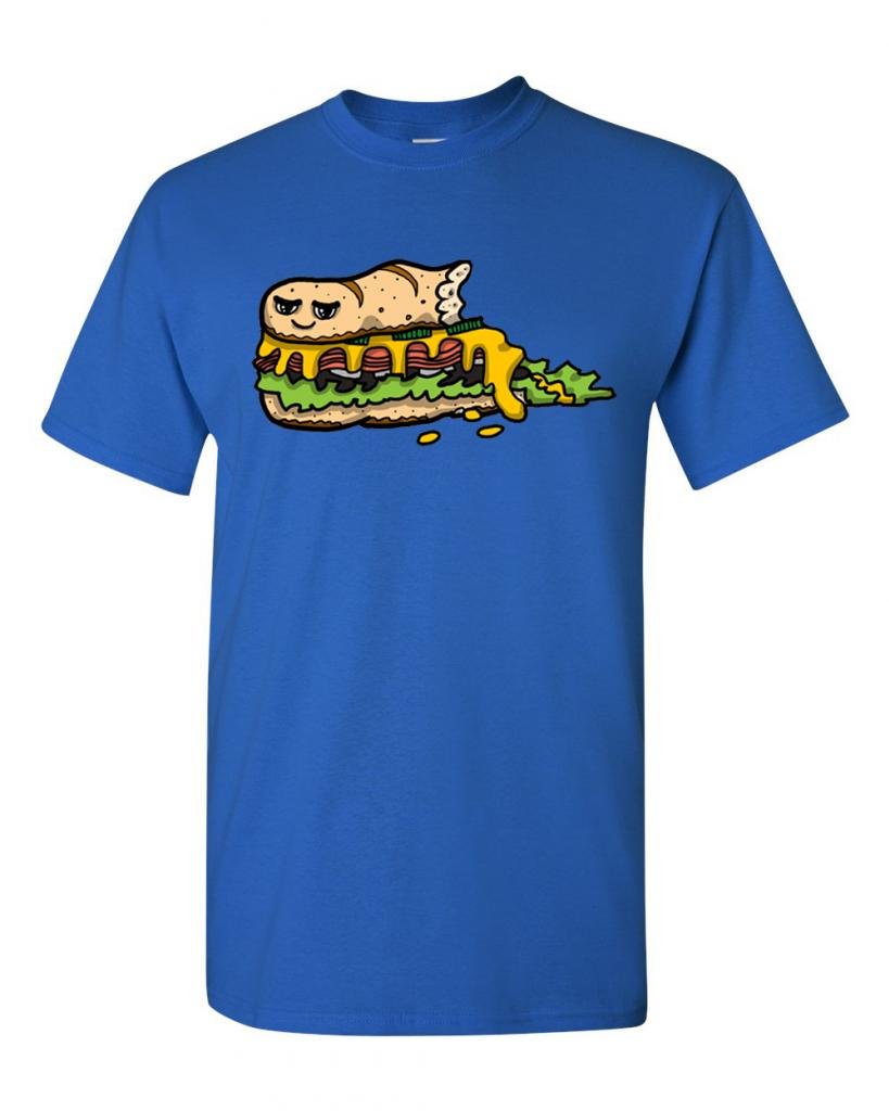 Funny Submarine Sandwich Graphic T-Shirt for Adults - Cute Foodie Tee for Casual Wear & Gifts
