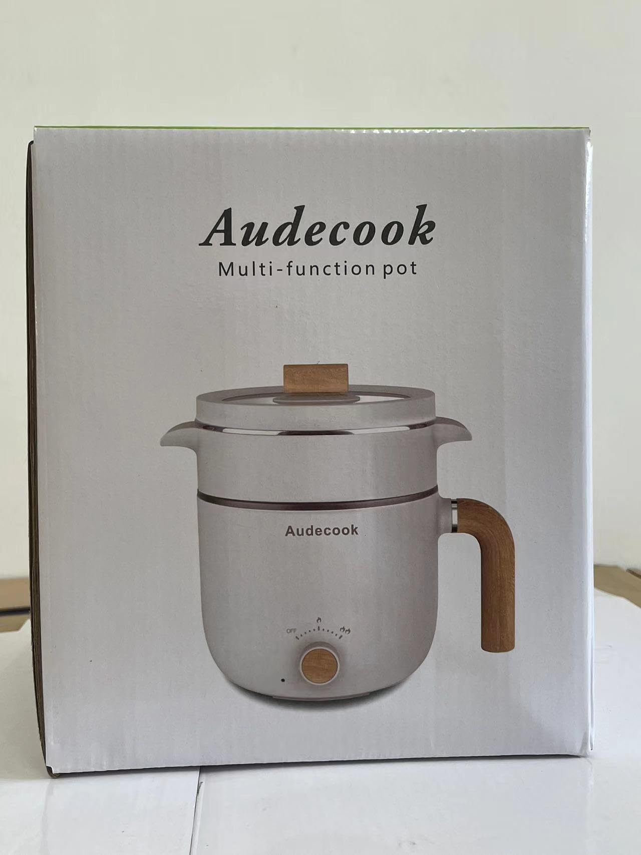 **Audecook 1.5L Electric Hot Pot with Steamer - Portable Nonstick Noodle Cooker, Dual Power Control for Pasta, Soup, Steak, Eggs & Oatmeal - Perfect for Travel, Dorm, Office & Small Kitchens (Black)**