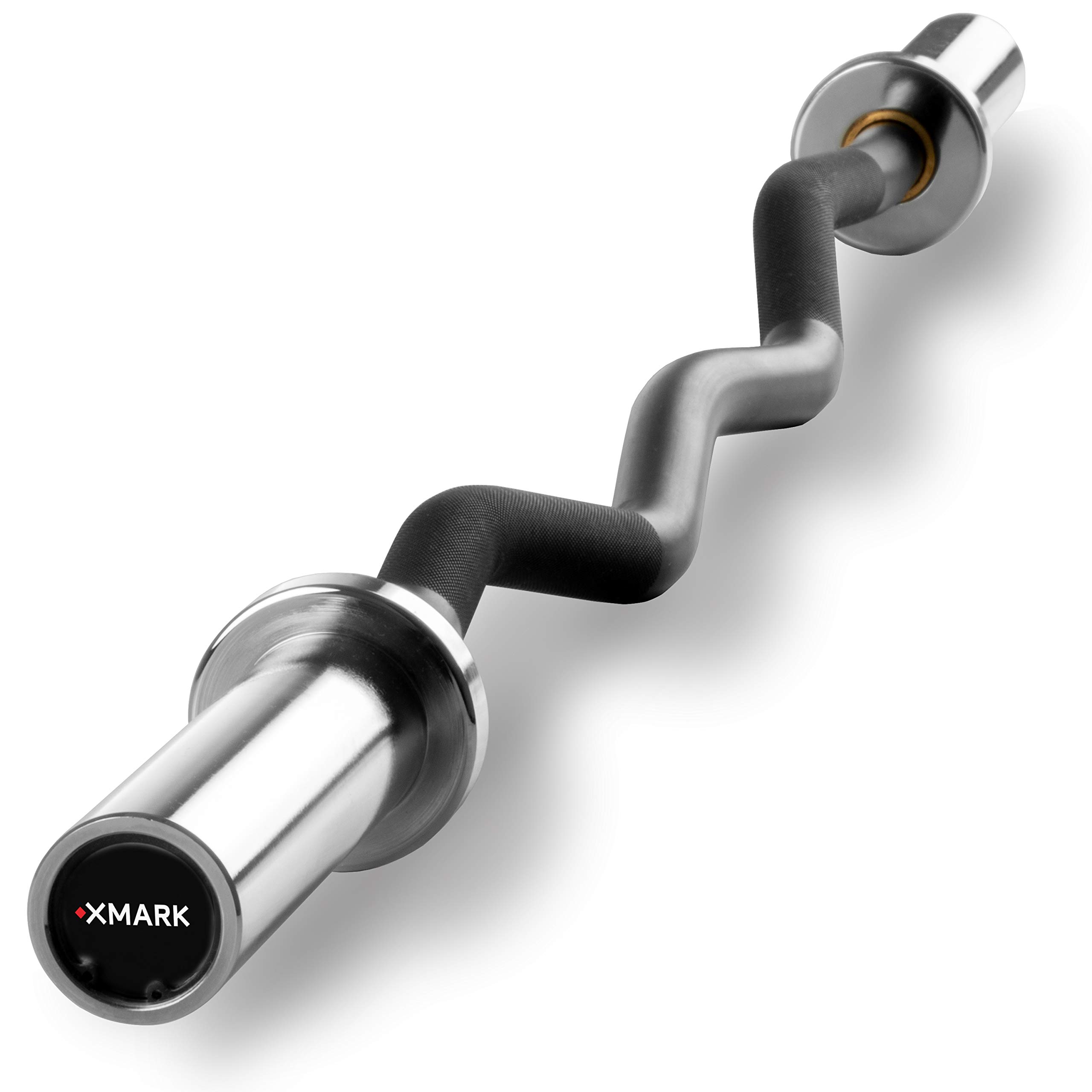 XMark EZ Curl Bar & Olympic Weight Set with Weight Plates - Premium Home Gym Equipment for Strength Training & Muscle Building