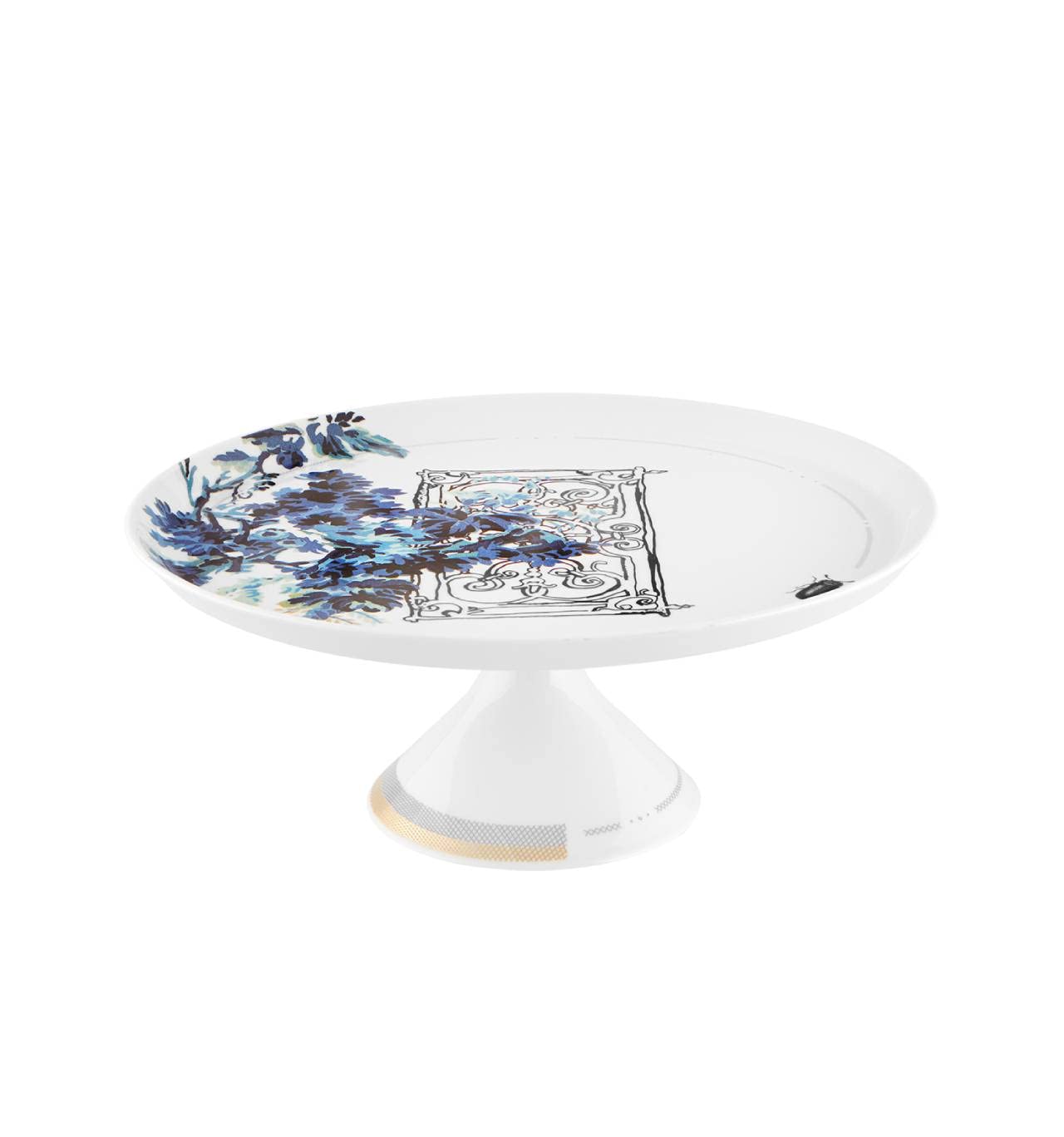 Vista Alegre Large Cake Stand for Desserts - Elegant Porcelain Serving Platter for Weddings, Parties & Afternoon Tea