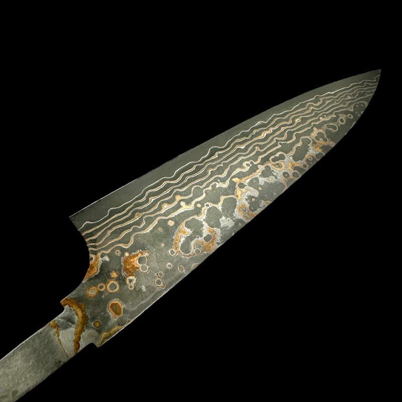 Takeshi Saji VG-10 Gold Damascus Petty Knife 130mm - Japanese Chef Knife for Precision Cutting, Slicing & Garnishing - Perfect for Home Kitchen & Professional Use