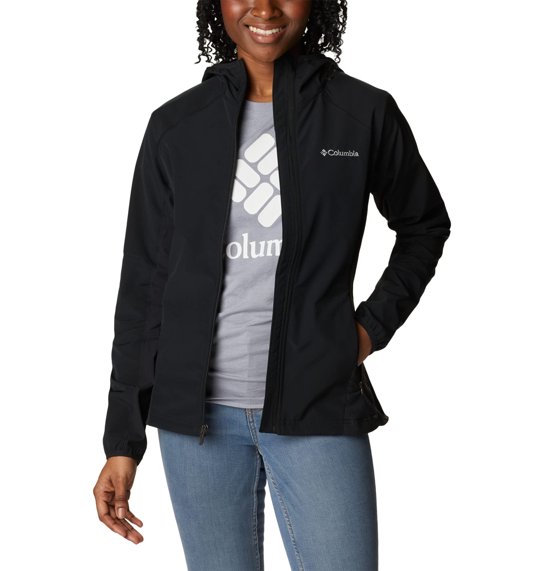 Columbia Women's Sweet As Softshell Hoodie - Waterproof, Windproof & Breathable Jacket for Hiking, Running & Outdoor Activities