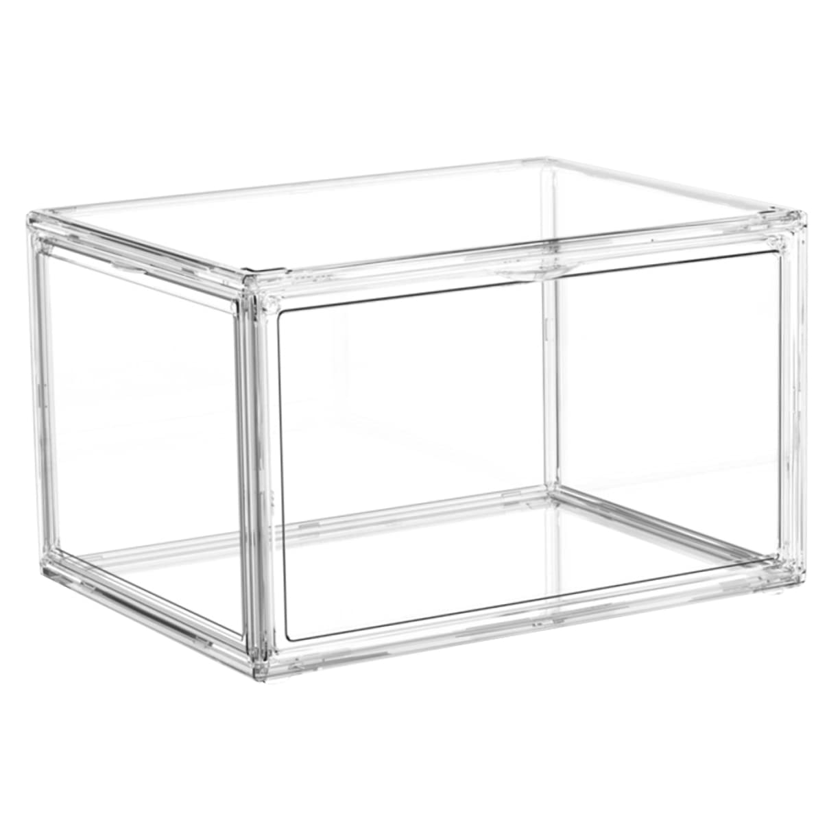Tofficu Clear Acrylic Book Storage Box - Stackable Textbook Holder for Bedroom, Office & Student Dorm - Organize Books, Magazines & Sundries - Perfect for Home, School & Office Organization