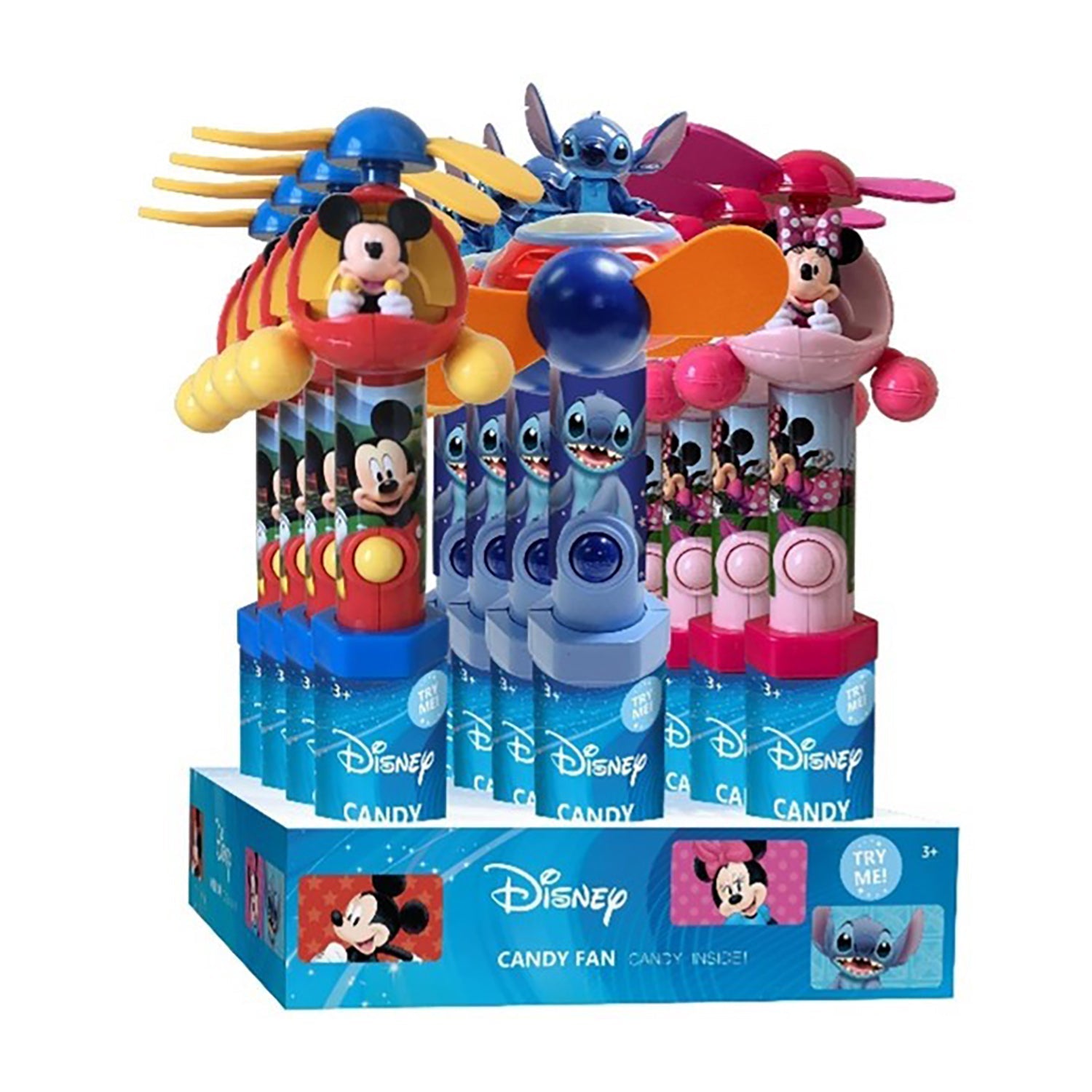 Disney Helicopter Fan by CandyRific - 12 Pack | Fun Cooling Fan for Kids, Birthday Parties, Summer Outdoor Activities & Disney Themed Events
