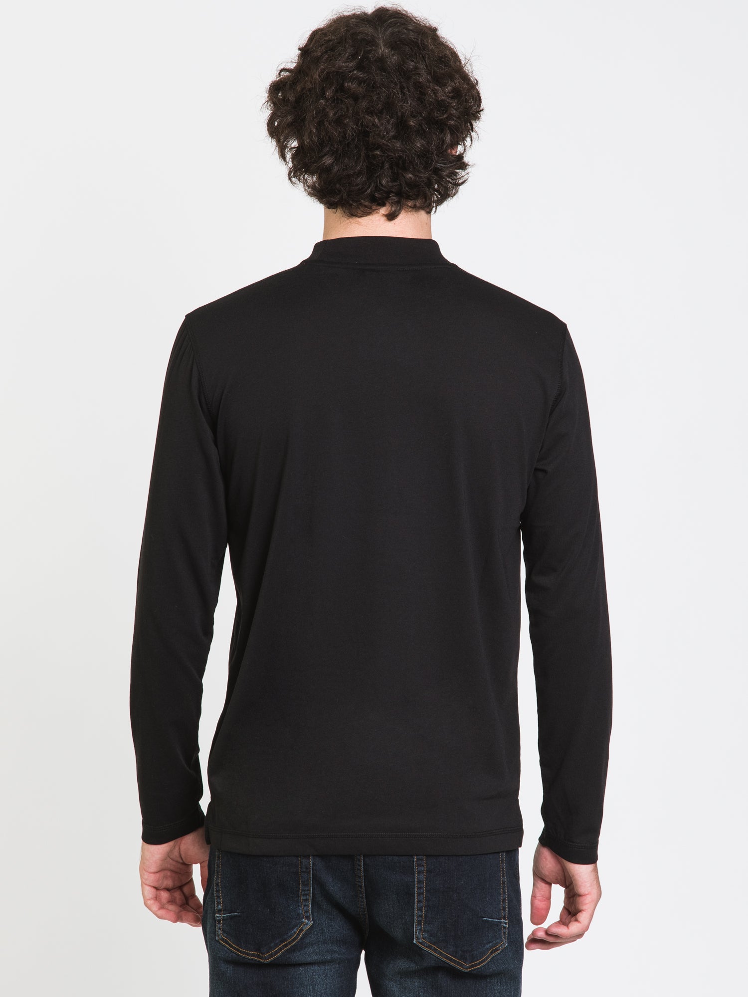 Boathouse Long Sleeve Mock Neck T-Shirt for Men & Women - Soft Cotton Crewneck Top for Casual Wear, Workout & Layering - Clearance Sale