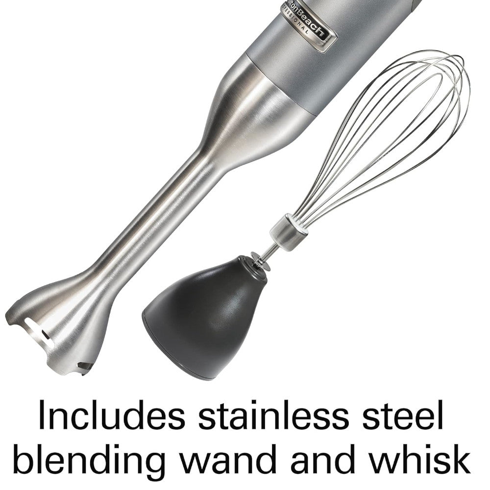 Hamilton Beach 59750C Professional Variable Speed Hand Blender - Powerful Immersion Blender for Smoothies, Soups & Baking - Perfect for Kitchen, Restaurant & Home Cooking