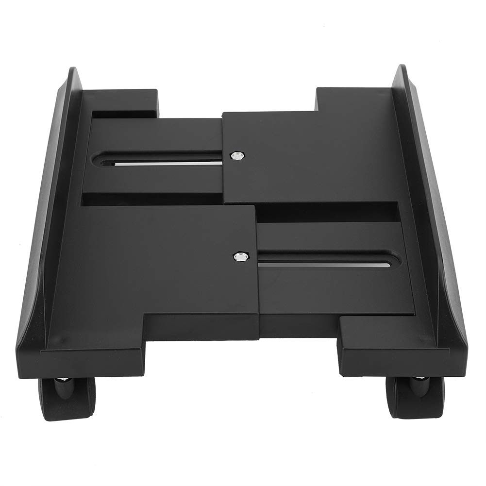 Zerodis Adjustable Removable Computer Case Bracket - Universal Desktop PC Stand Holder with Brake for Secure Storage (Black) - Perfect for Office, Gaming & Home Workspace Organization