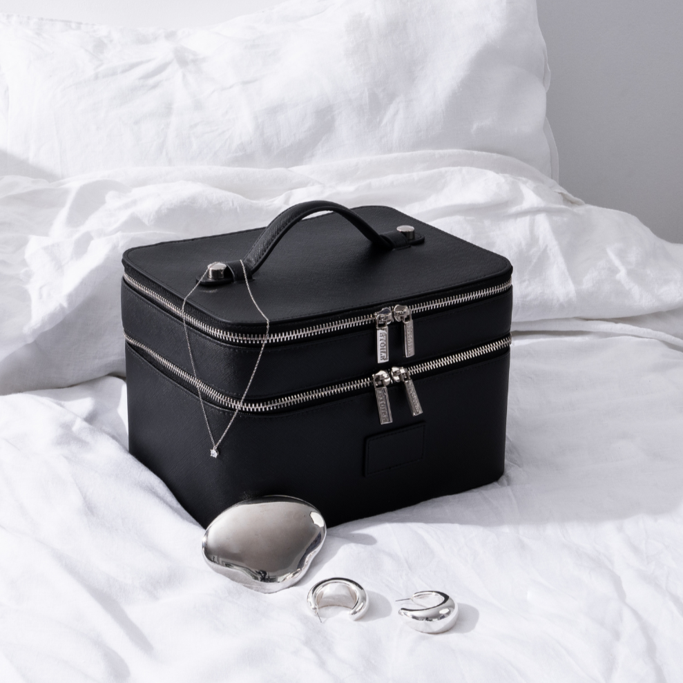 Duo Vanity Case - Travel Makeup Organizer with Mirror, Perfect for Women's Cosmetic Storage & On-the-Go Beauty Essentials | Ideal for Home, Office & Vacation Use