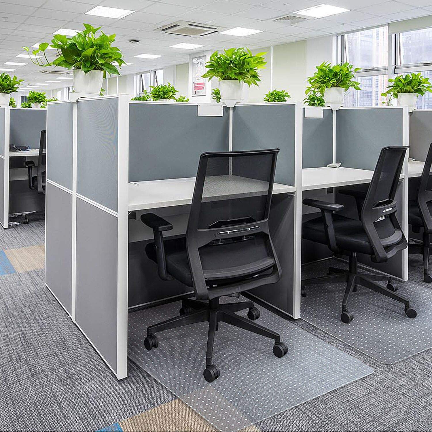 Azadx Clear Office Chair Mat for Low, Standard & No Pile Carpets - 36
