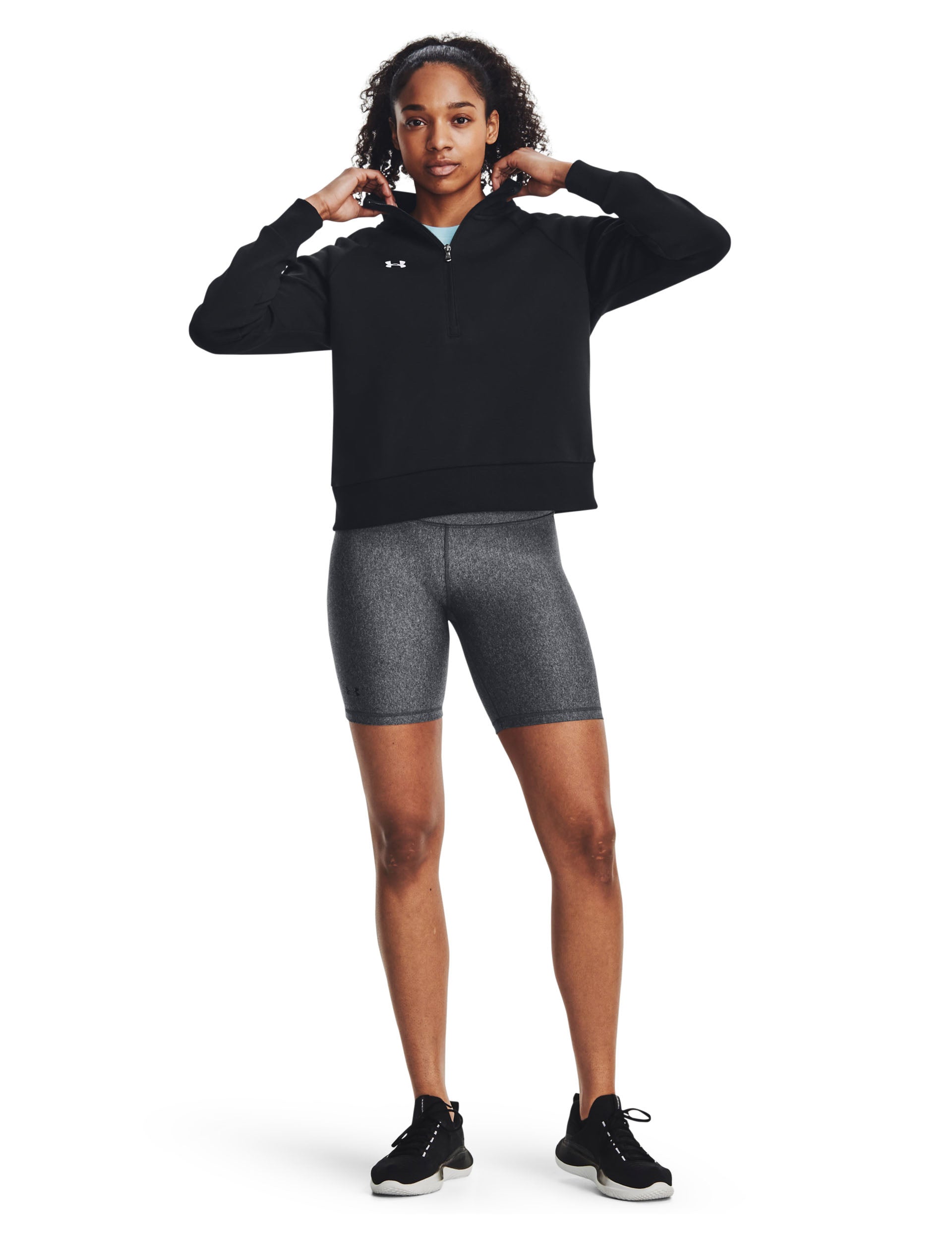 Rival Fleece 1/2 Zip Pullover - Black & White - Warm & Comfortable Quarter Zip Fleece Jacket for Men & Women - Perfect for Hiking, Camping & Outdoor Activities