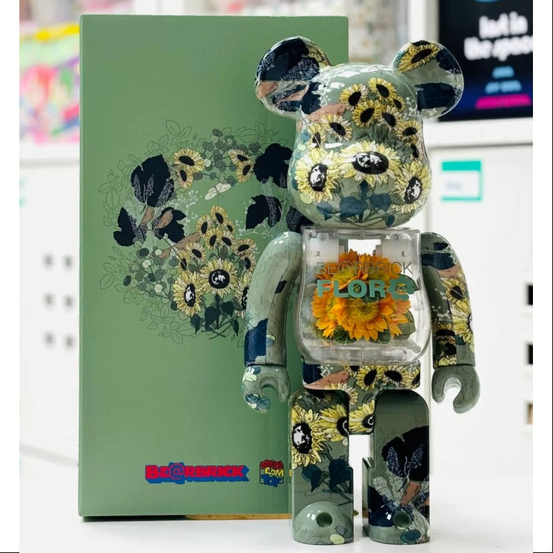 Be@rbrick FOLR@ Sunflower 400% Limited Edition 2024 - Collectible Vinyl Art Toy for Home Decor & Display