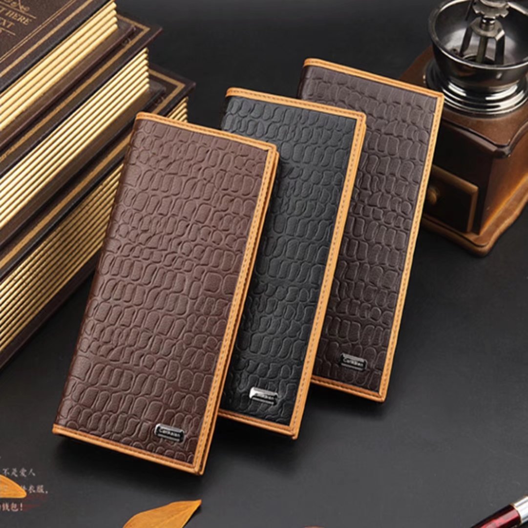 Slim Leather Bifold Wallet for Men - RFID Blocking Credit Card Holder & ID Organizer - Perfect for Business, Travel, and Everyday Use
