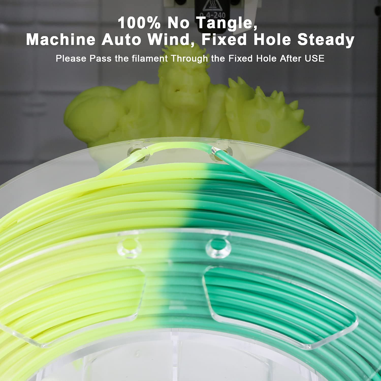 AMOLEN 3D Printer Filament Bundle - 1.75mm PLA Filament with Temperature Color Changing & Transparent Multicolor - 4 Spools (200g Each) for 3D Printing Projects, DIY Crafts, and Educational Models